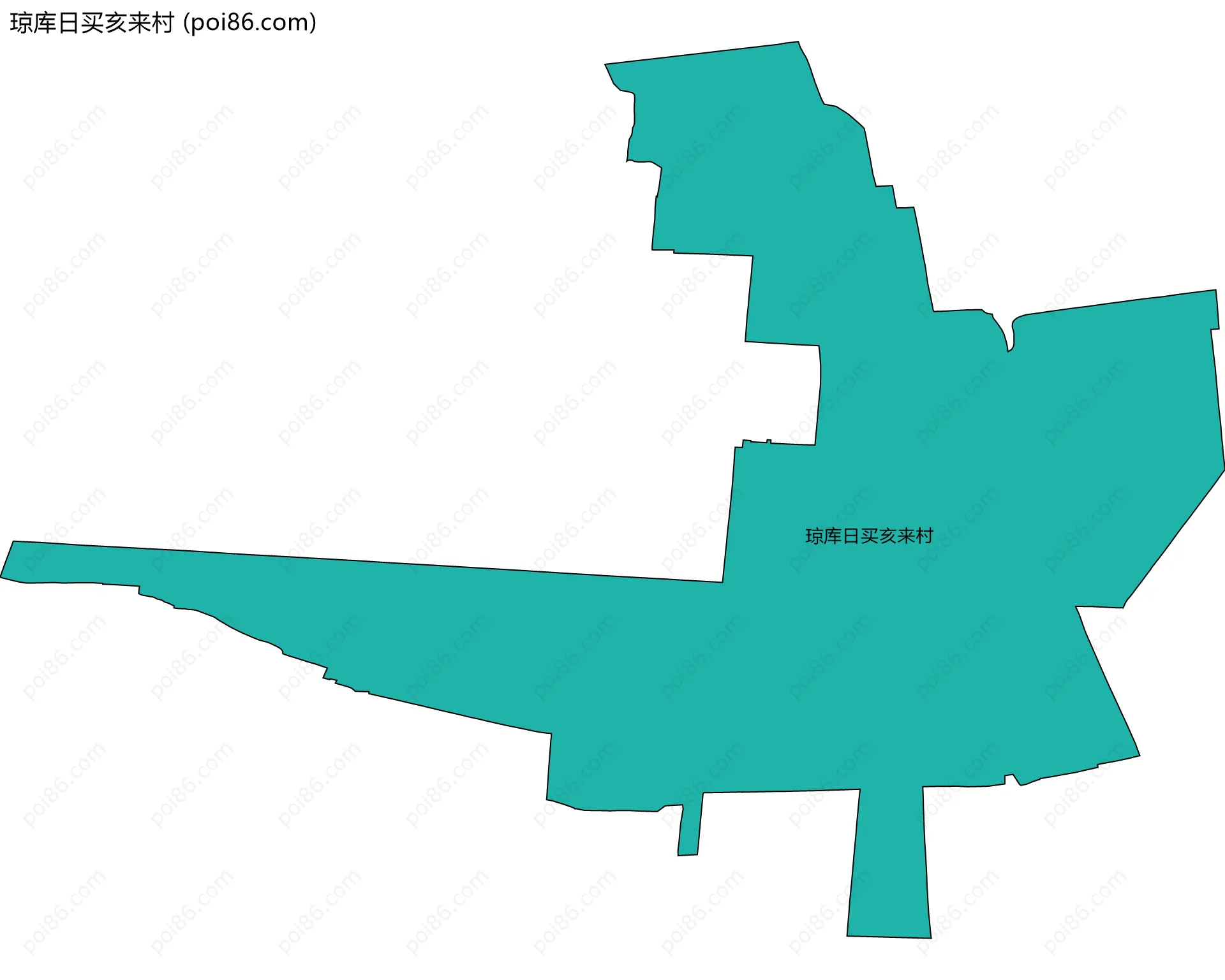 琼库日买亥来村边界地图