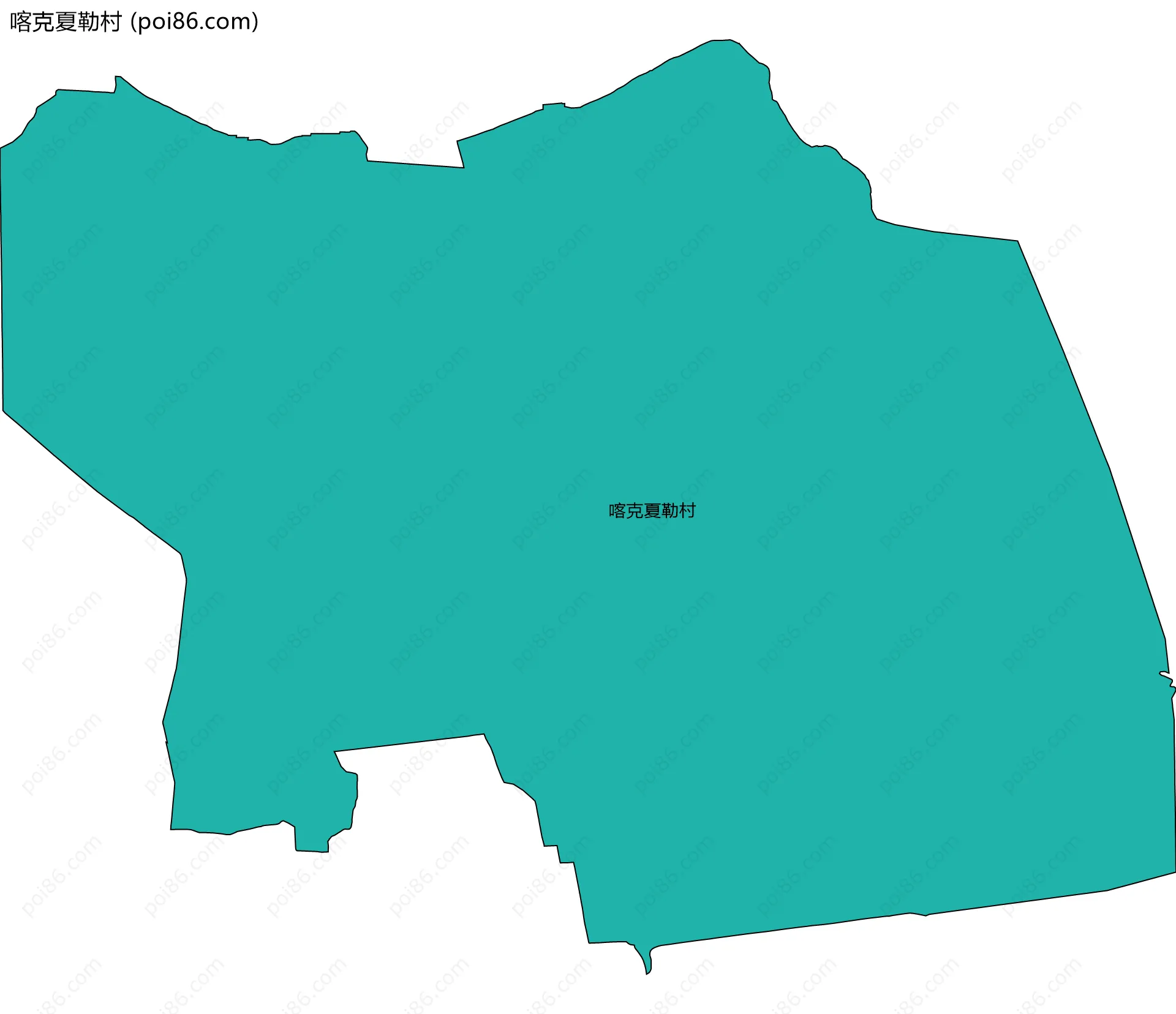 喀克夏勒村边界地图