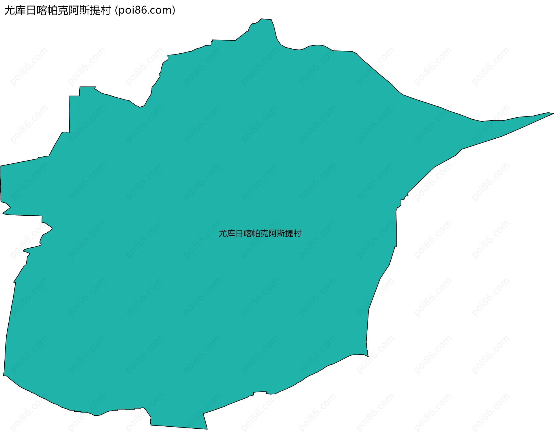 尤库日喀帕克阿斯提村边界地图