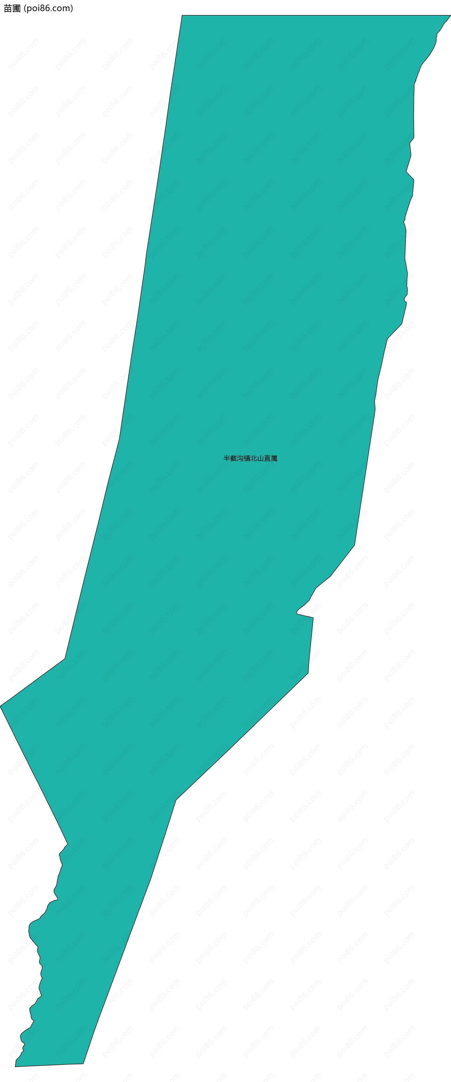 苗圃边界地图(五级行政区划)