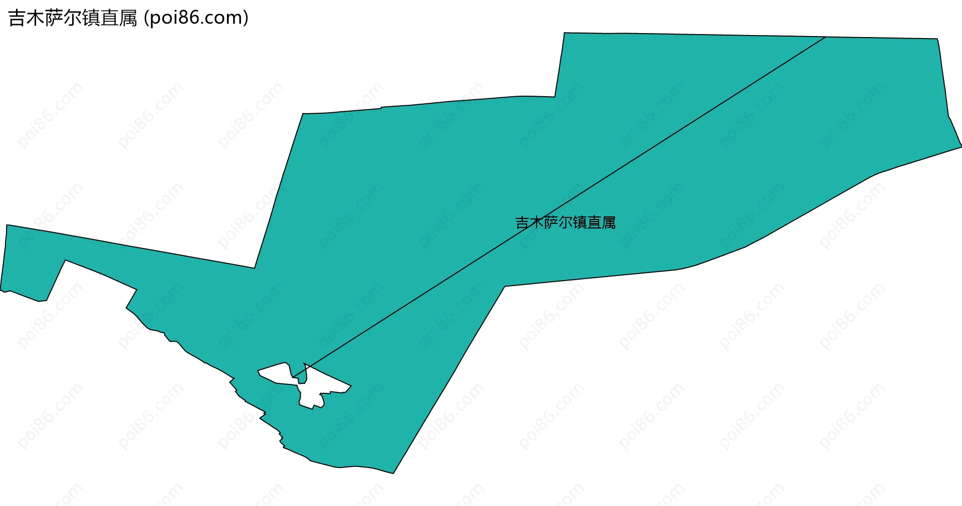吉木萨尔镇直属边界地图