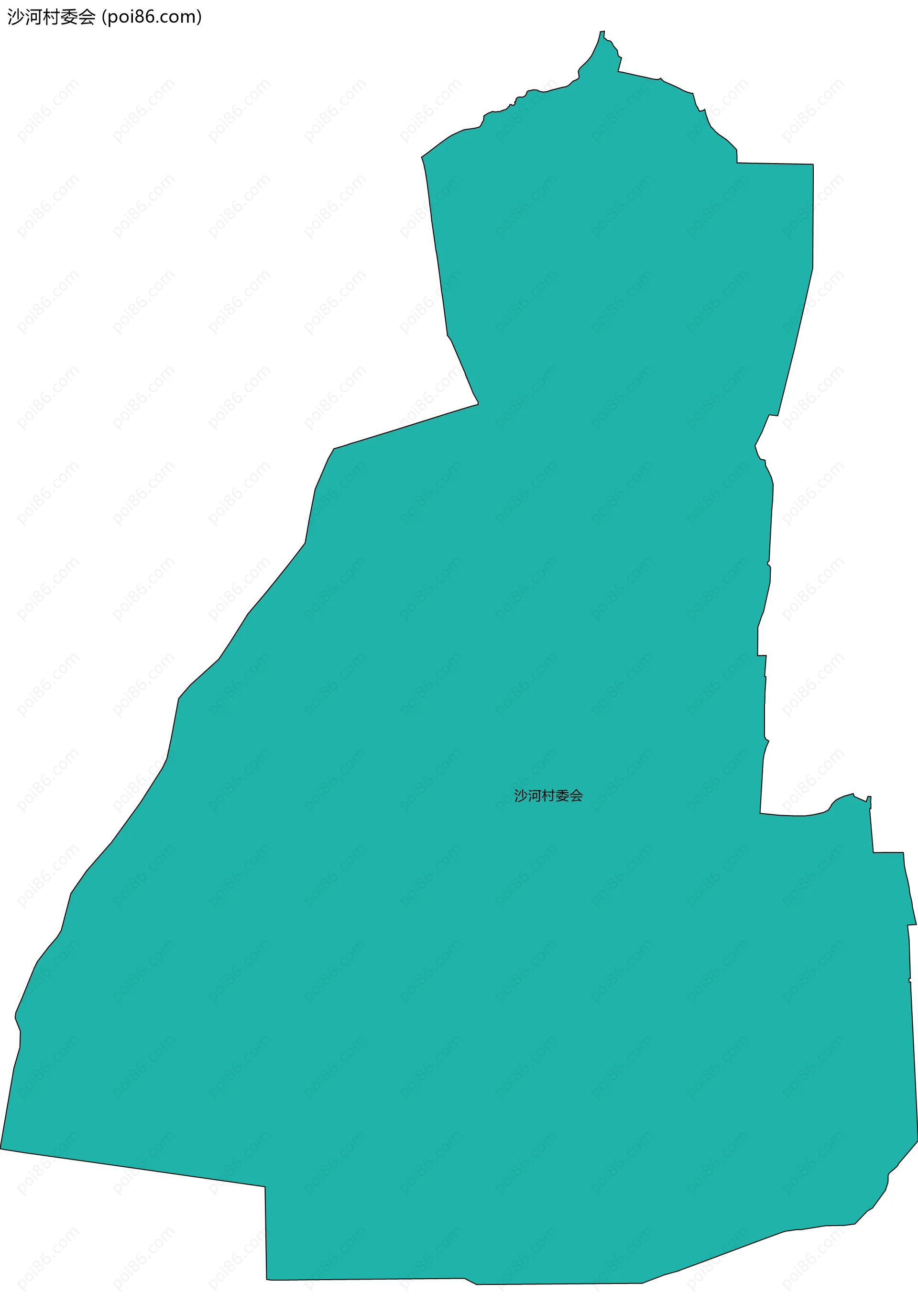 沙河村委会边界地图