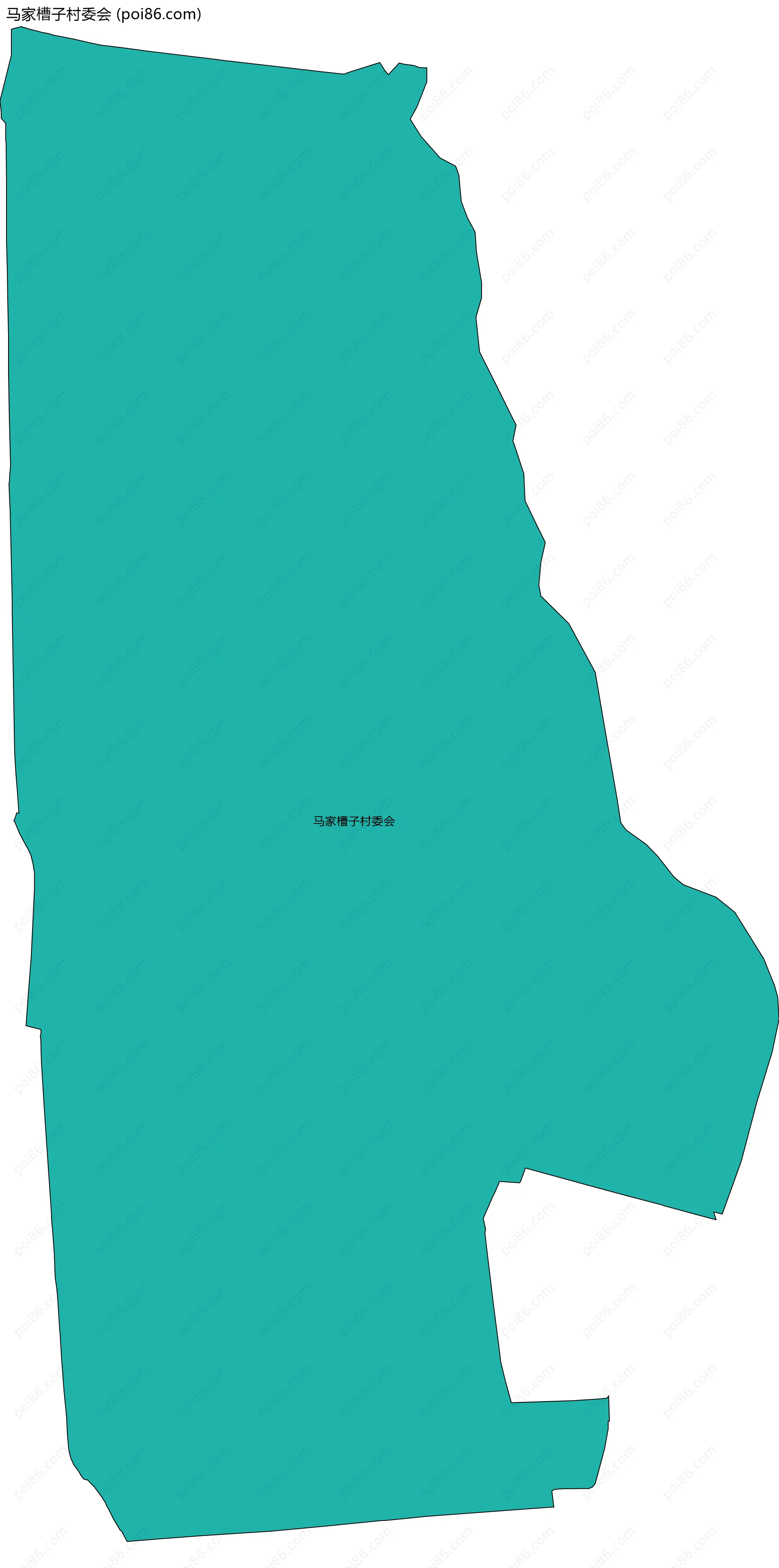 马家槽子村委会边界地图