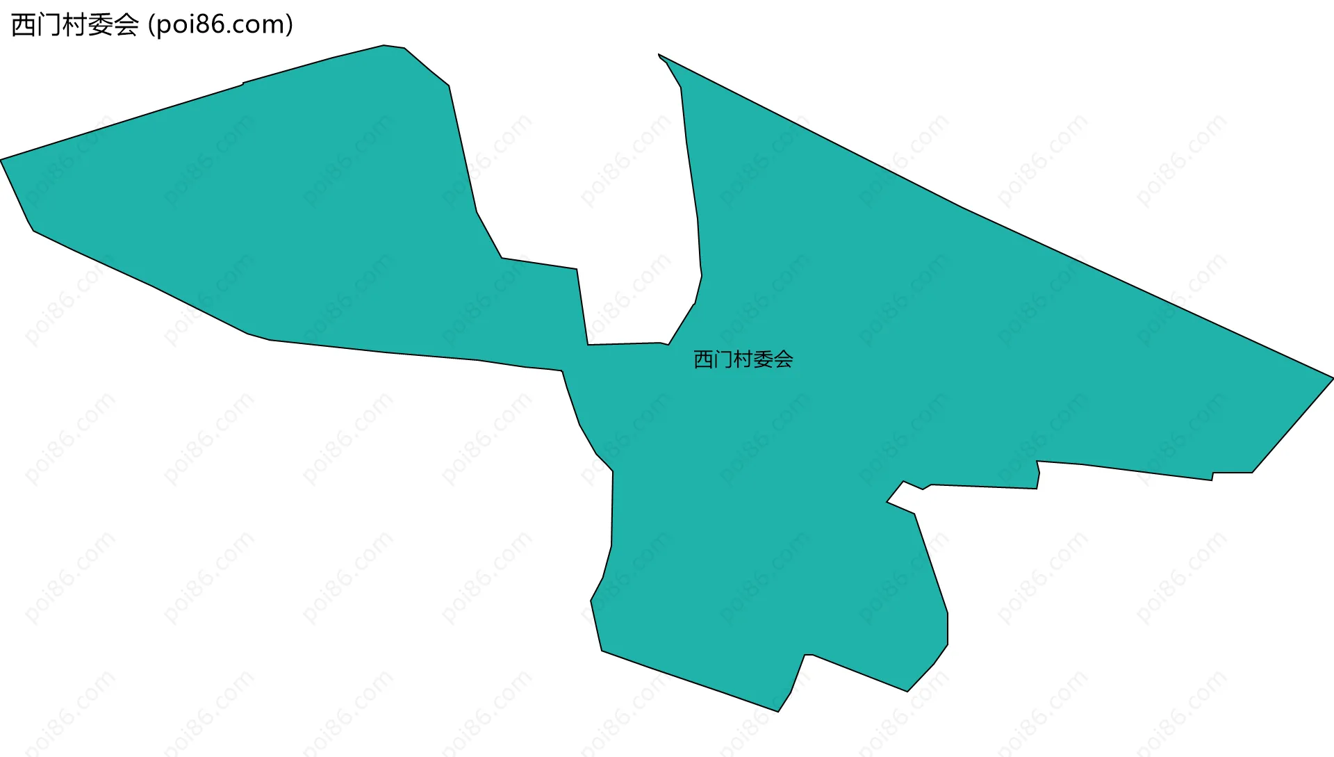 西门村委会边界地图