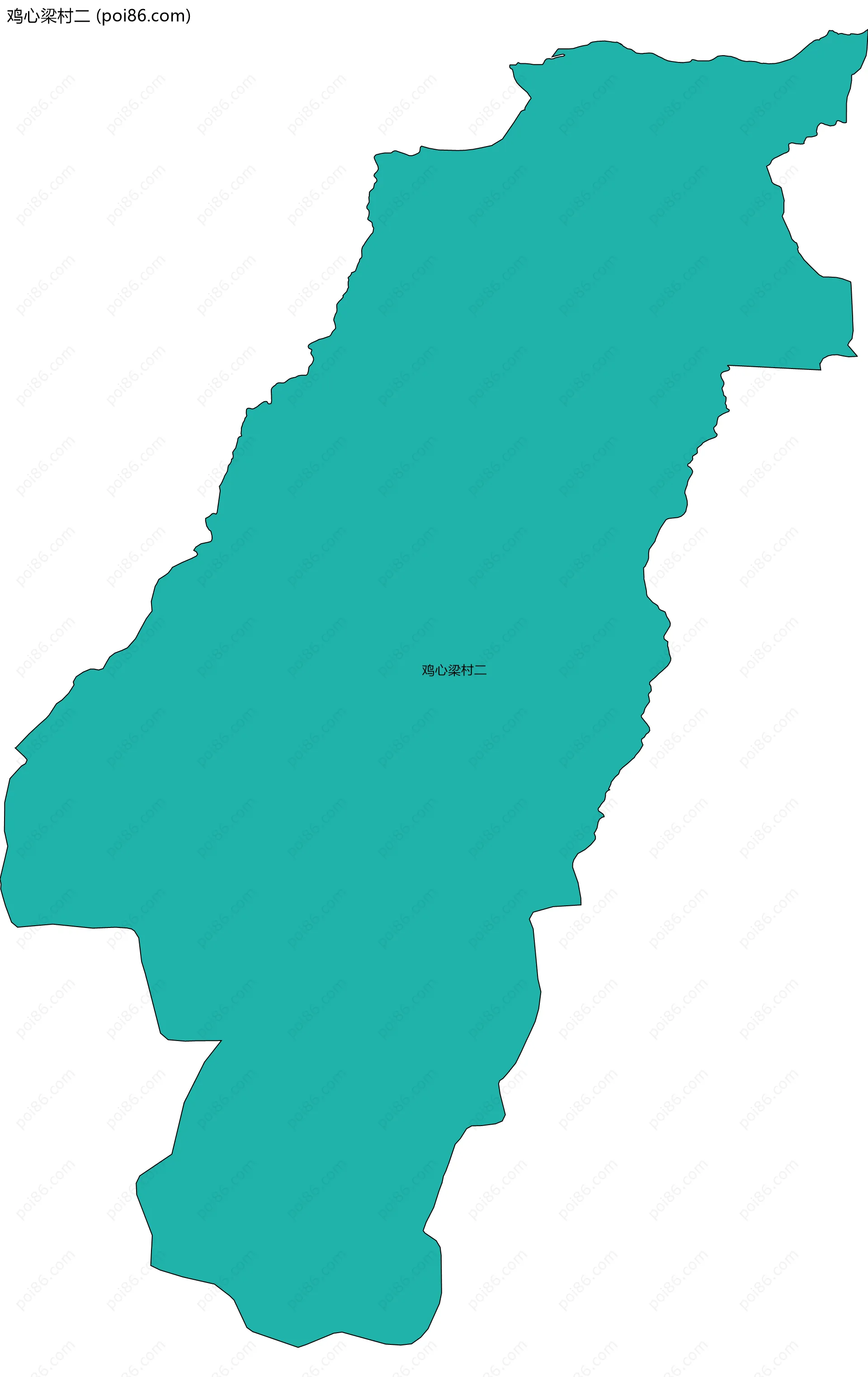 鸡心梁村二边界地图