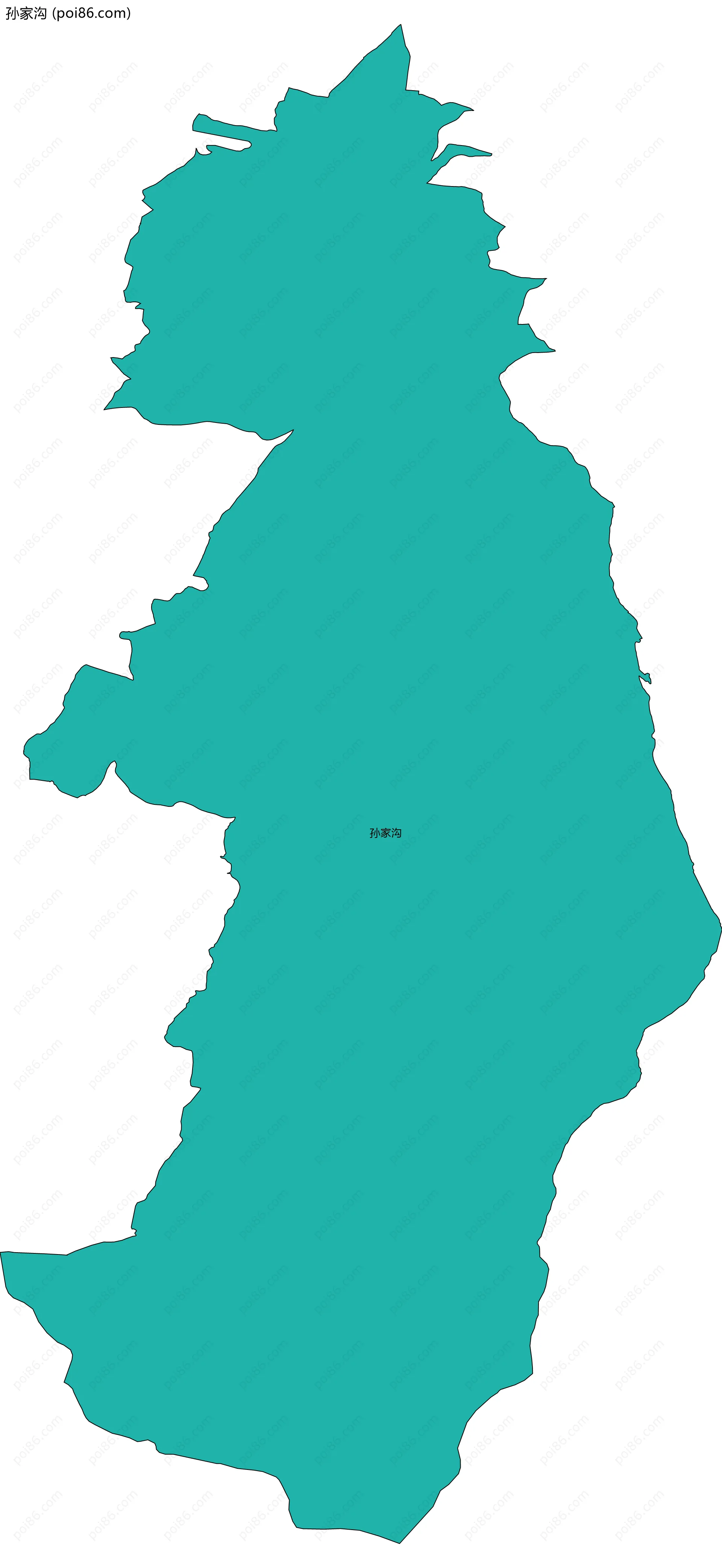 孙家沟边界地图
