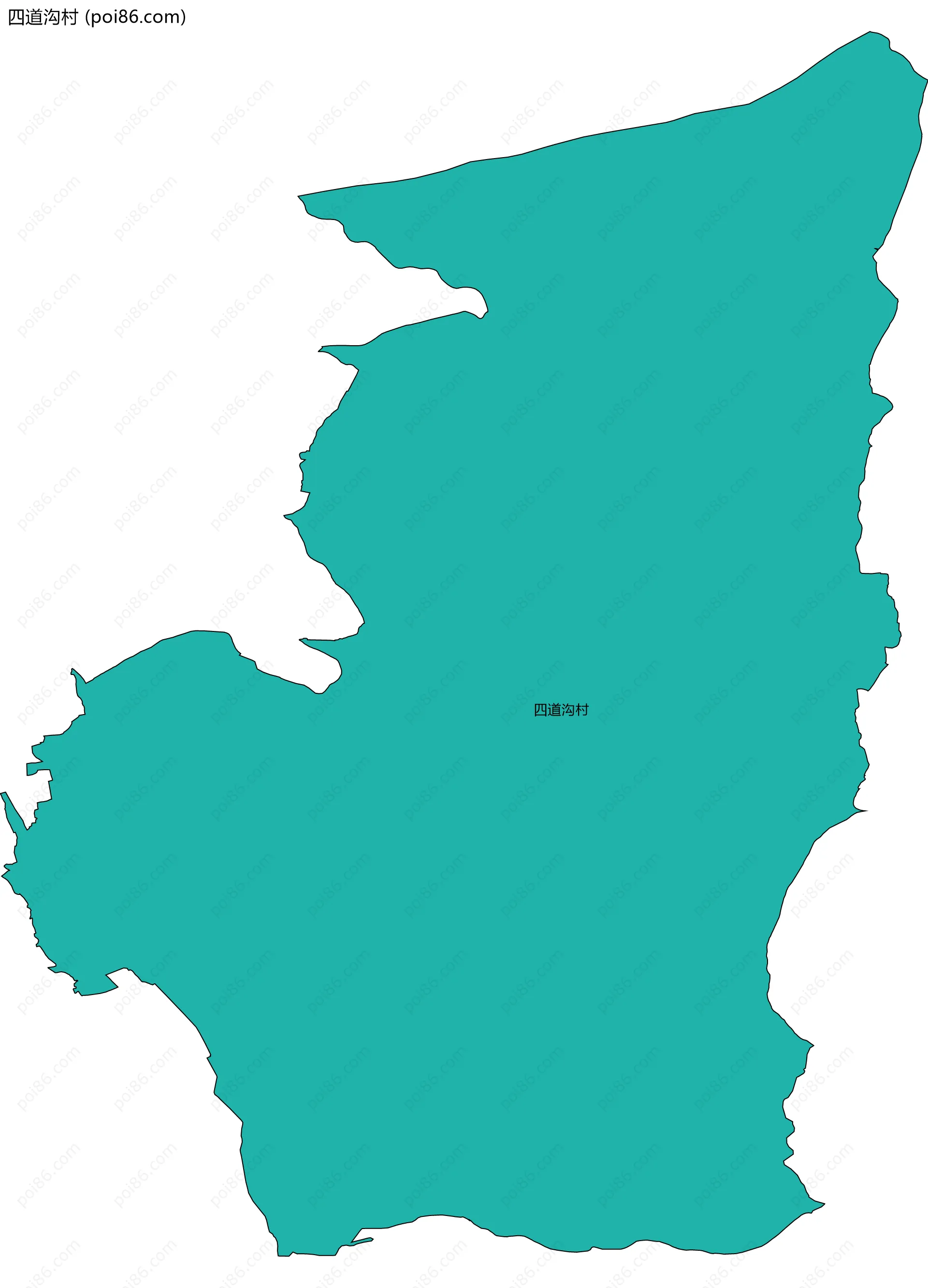 四道沟村边界地图