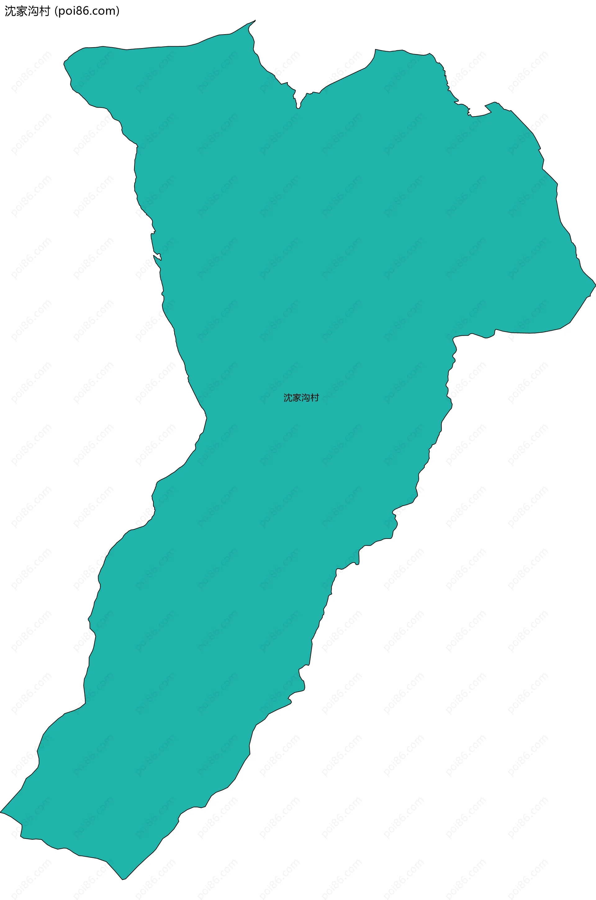 沈家沟村边界地图