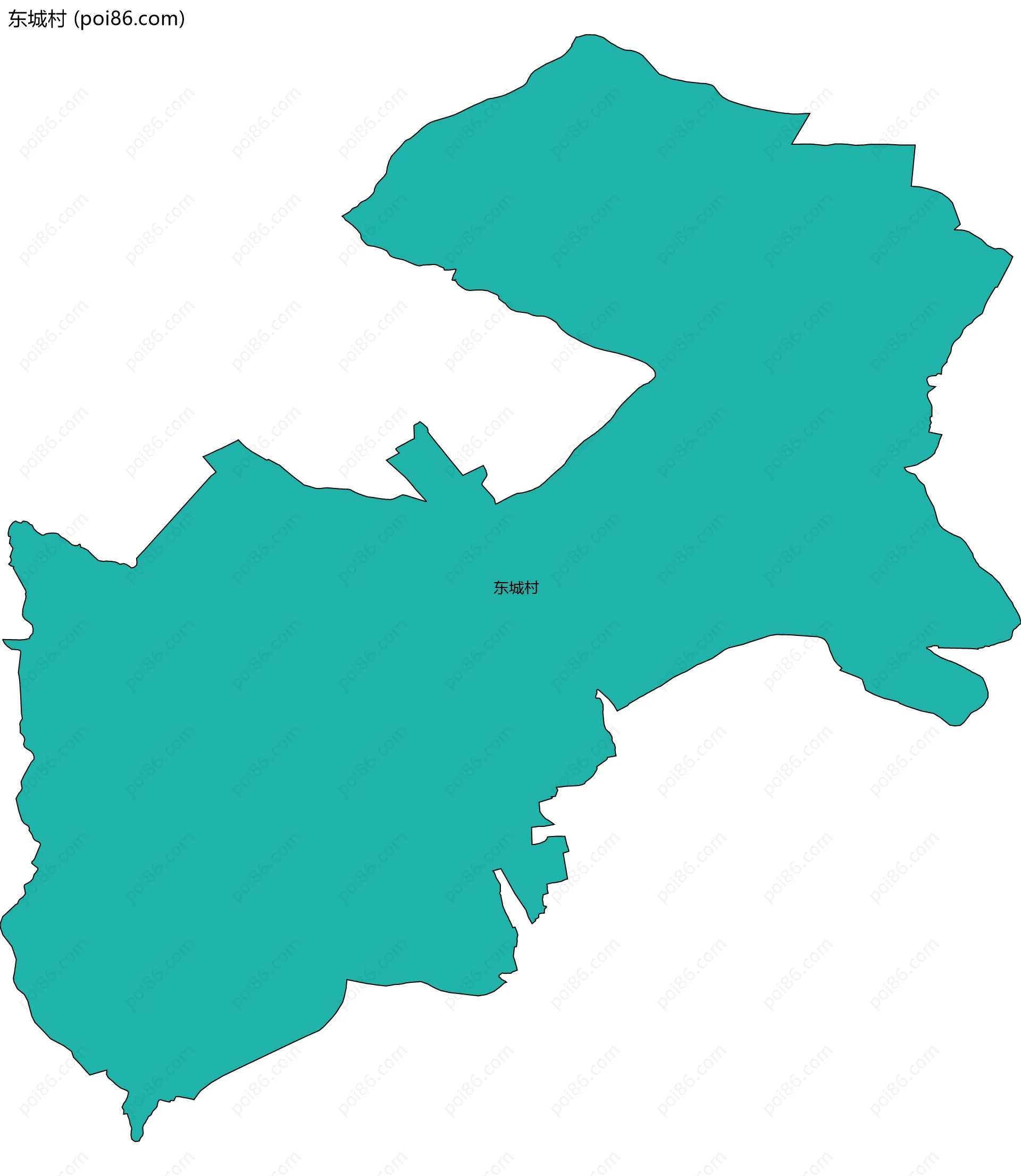 东城村边界地图