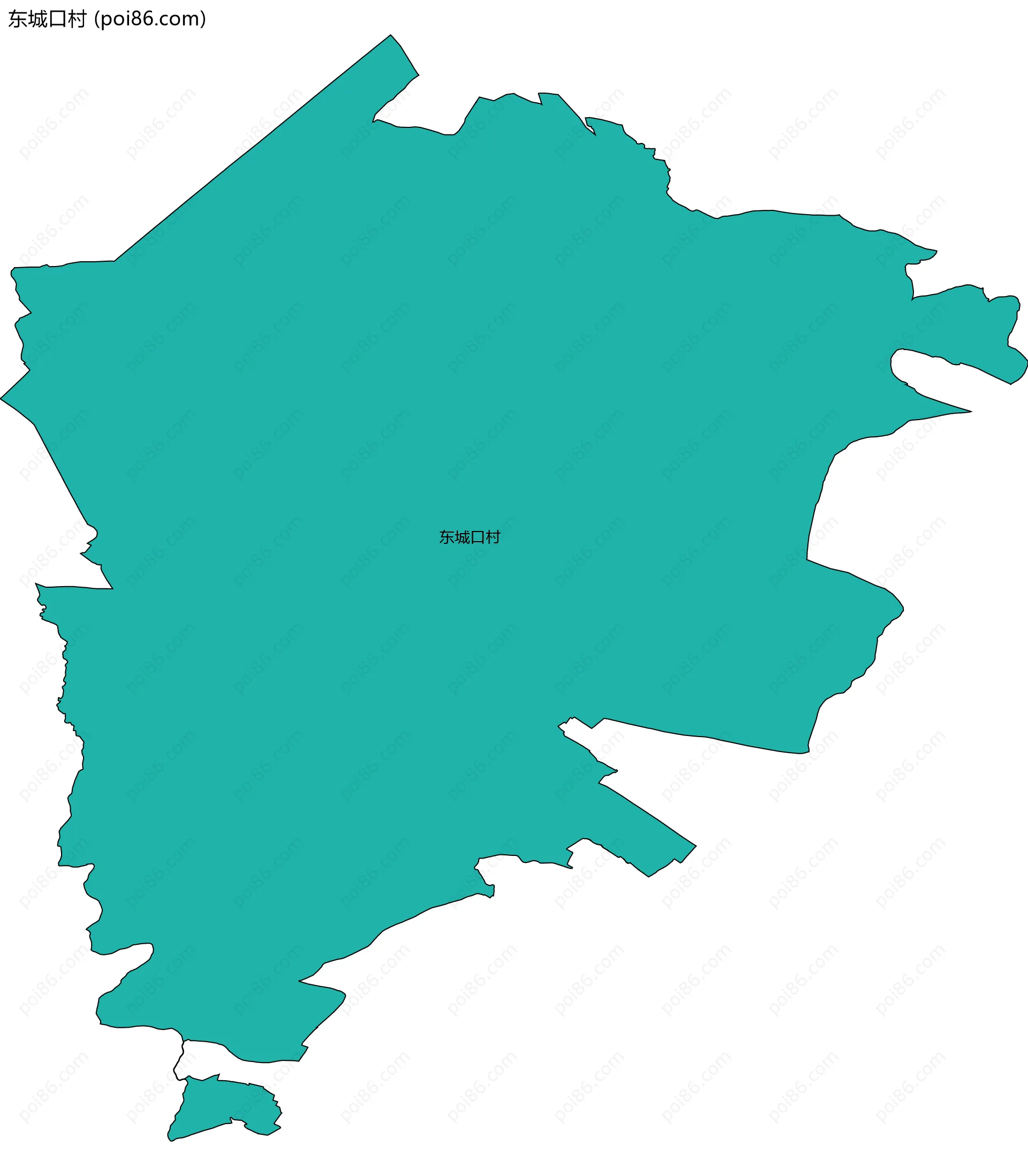 东城口村边界地图