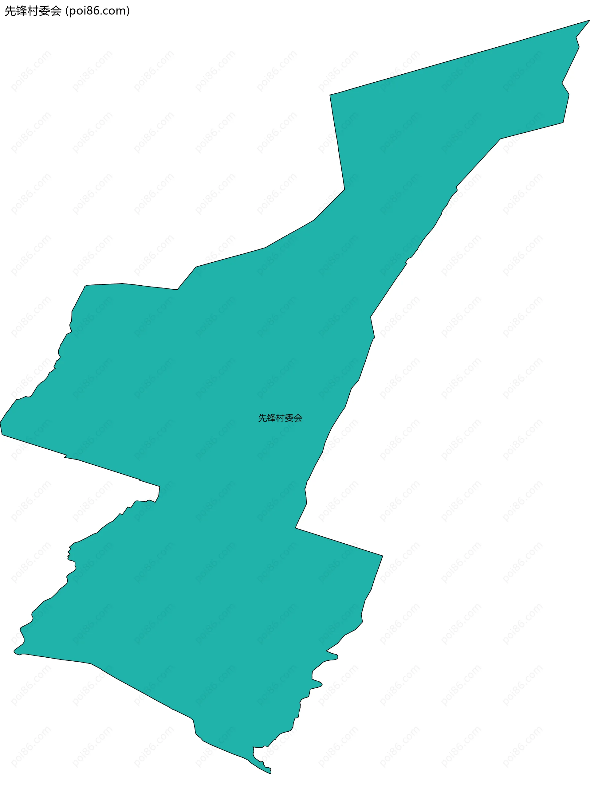 先锋村委会边界地图