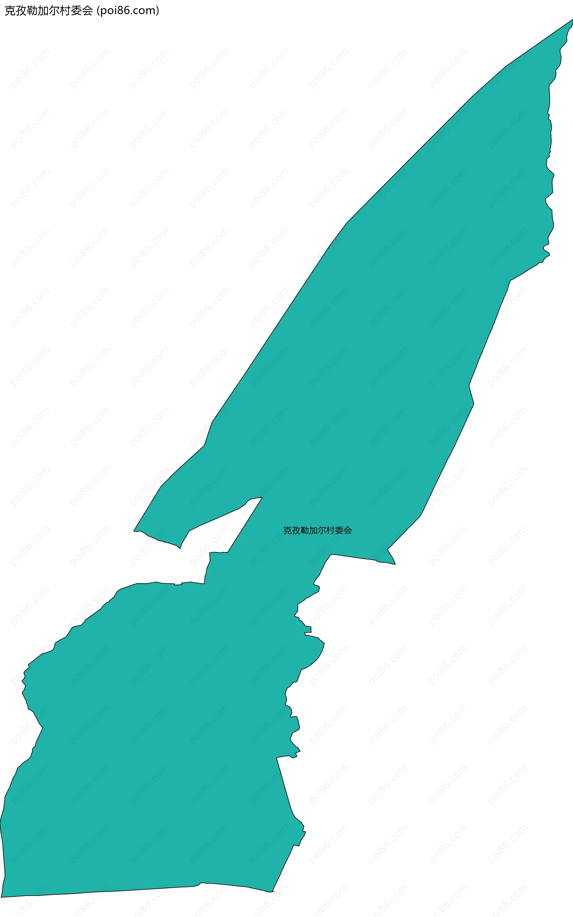 克孜勒加尔村委会边界地图