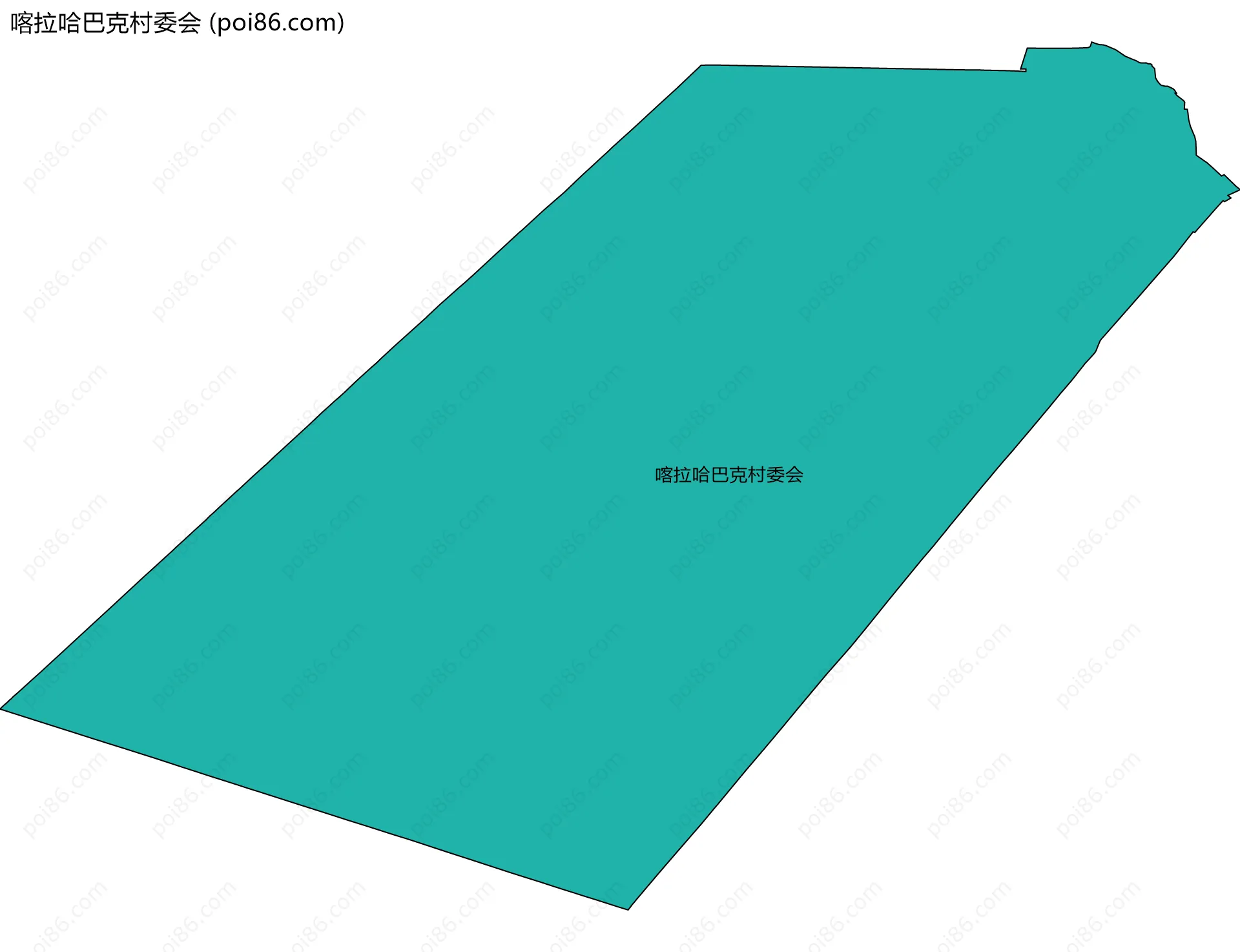 喀拉哈巴克村委会边界地图