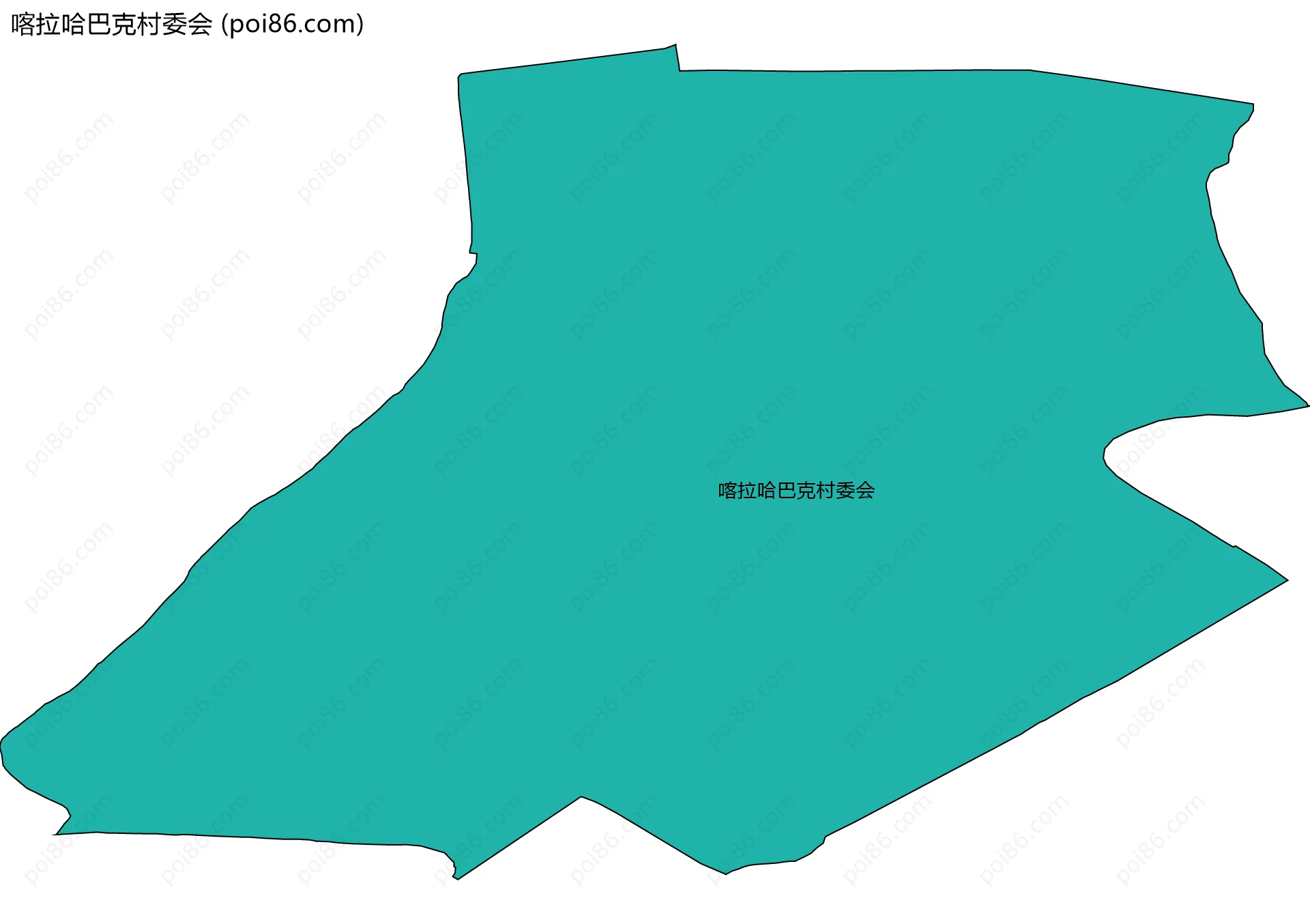 喀拉哈巴克村委会边界地图