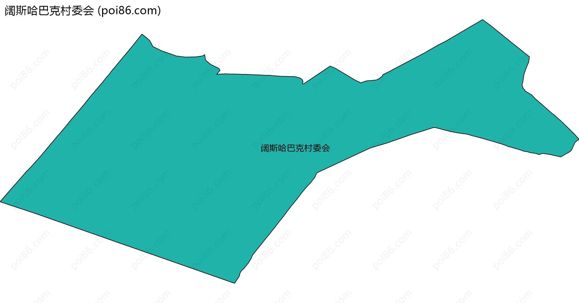 阔斯哈巴克村委会边界地图