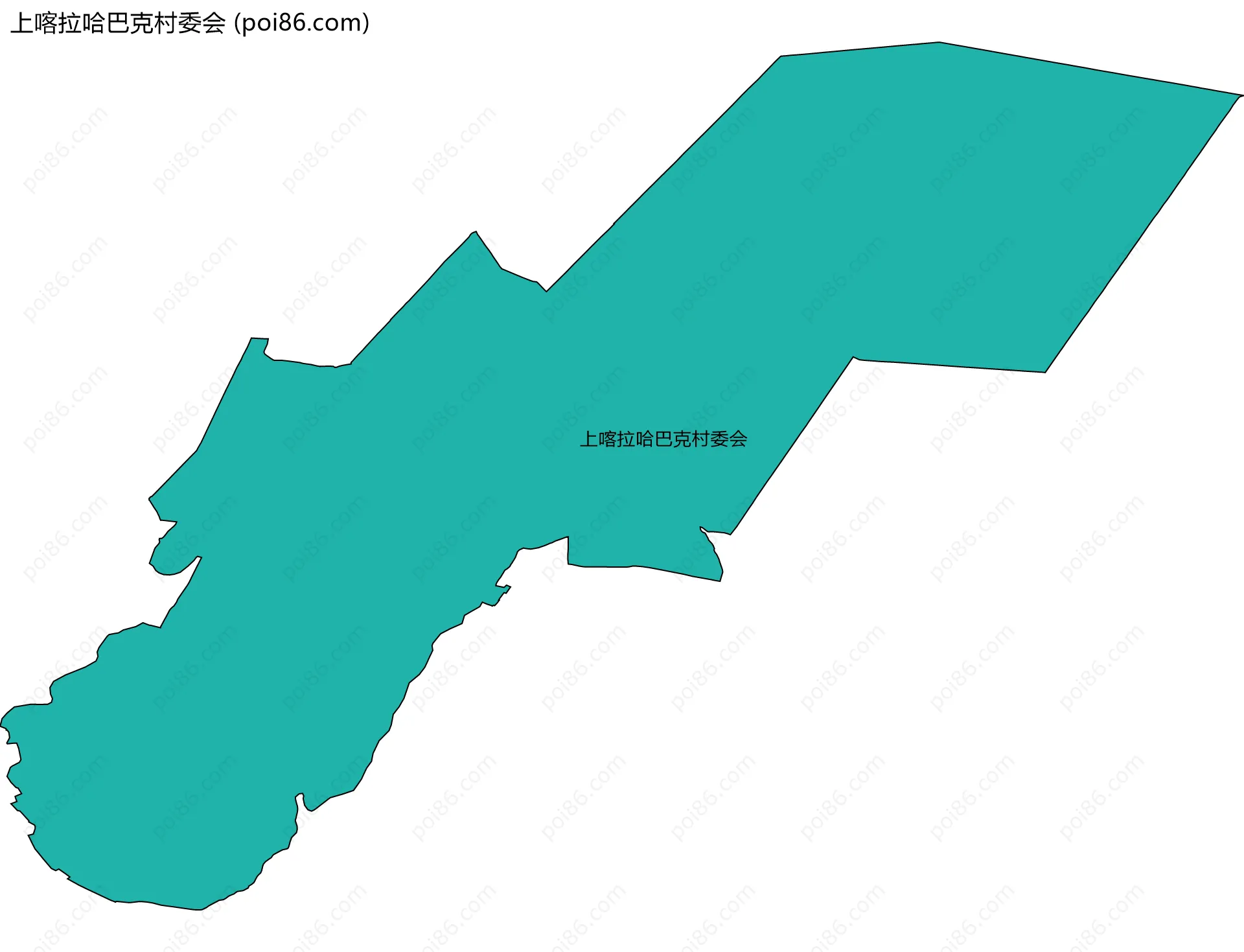 上喀拉哈巴克村委会边界地图