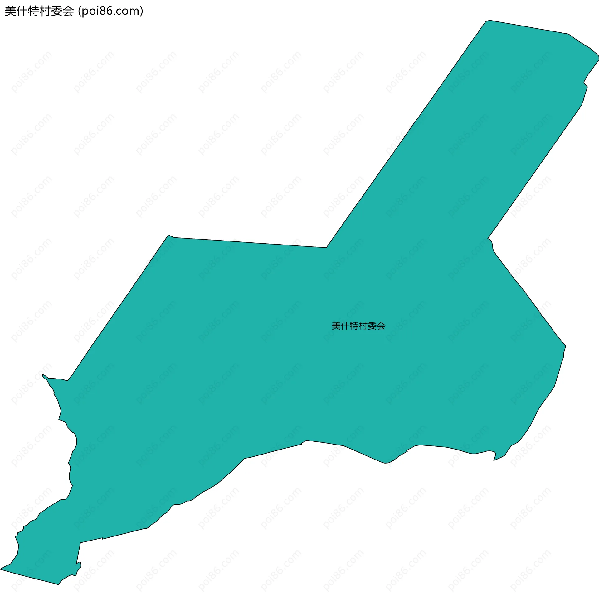 美什特村委会边界地图