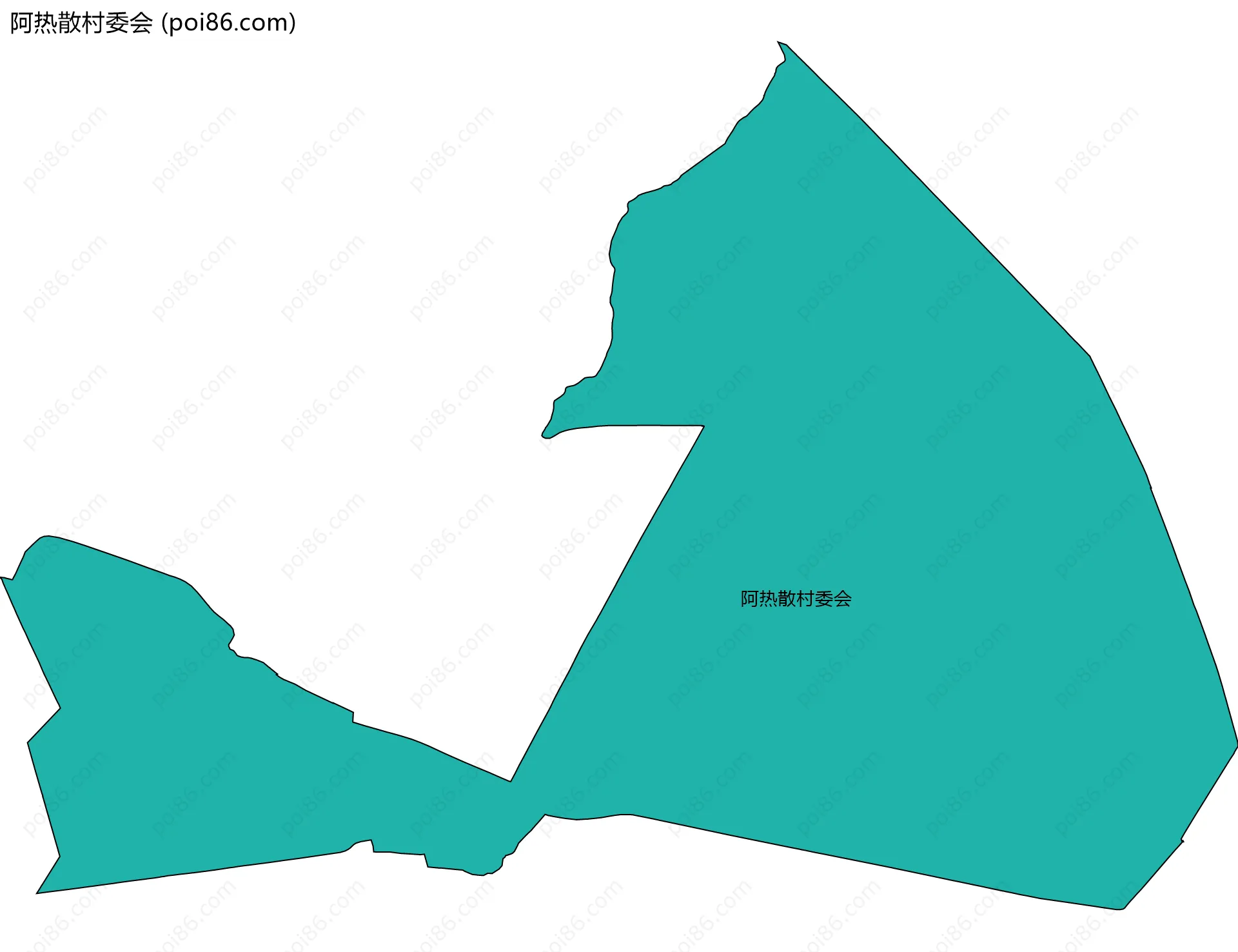 阿热散村委会边界地图