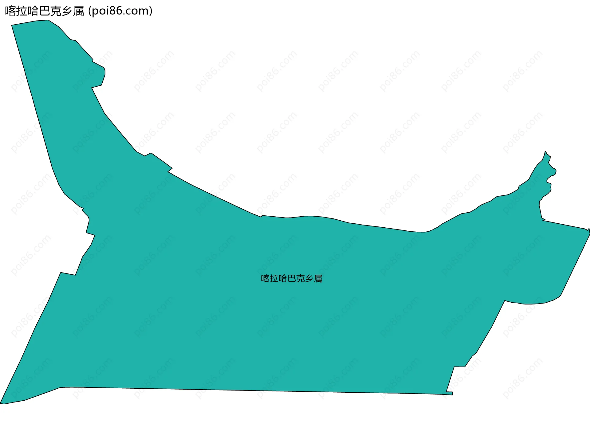 喀拉哈巴克乡属边界地图