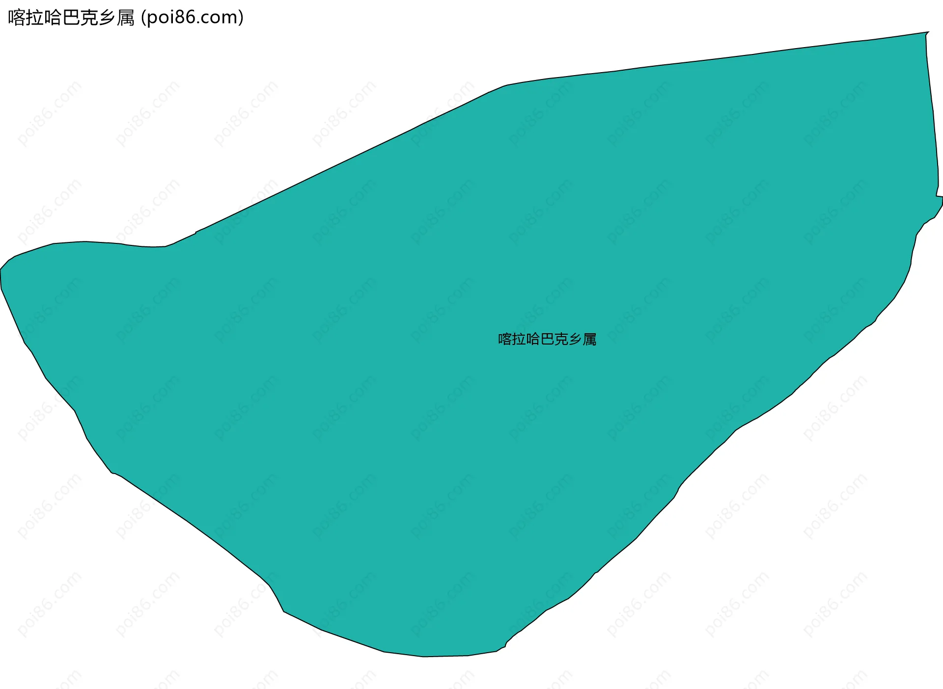喀拉哈巴克乡属边界地图