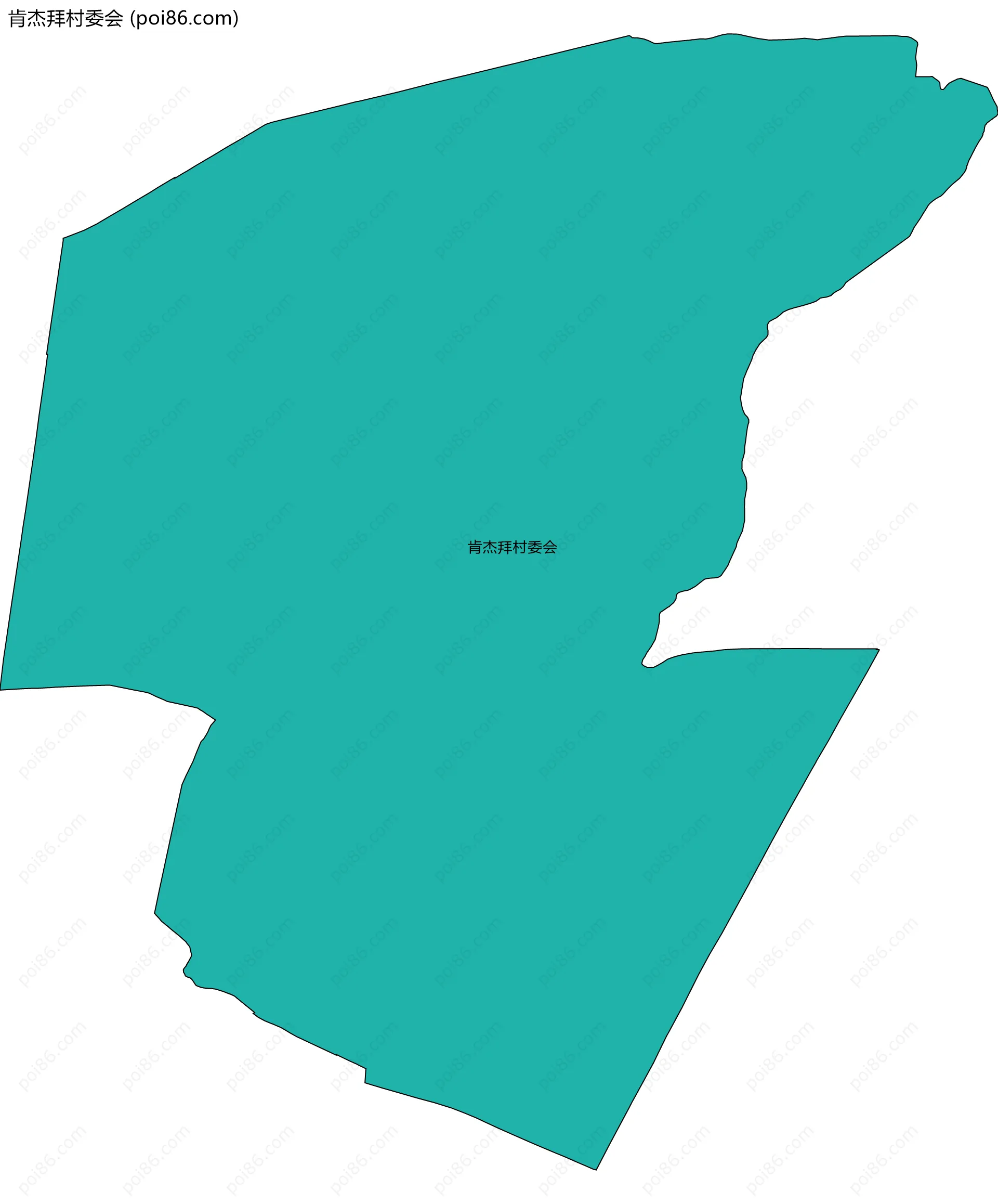 肯杰拜村委会边界地图