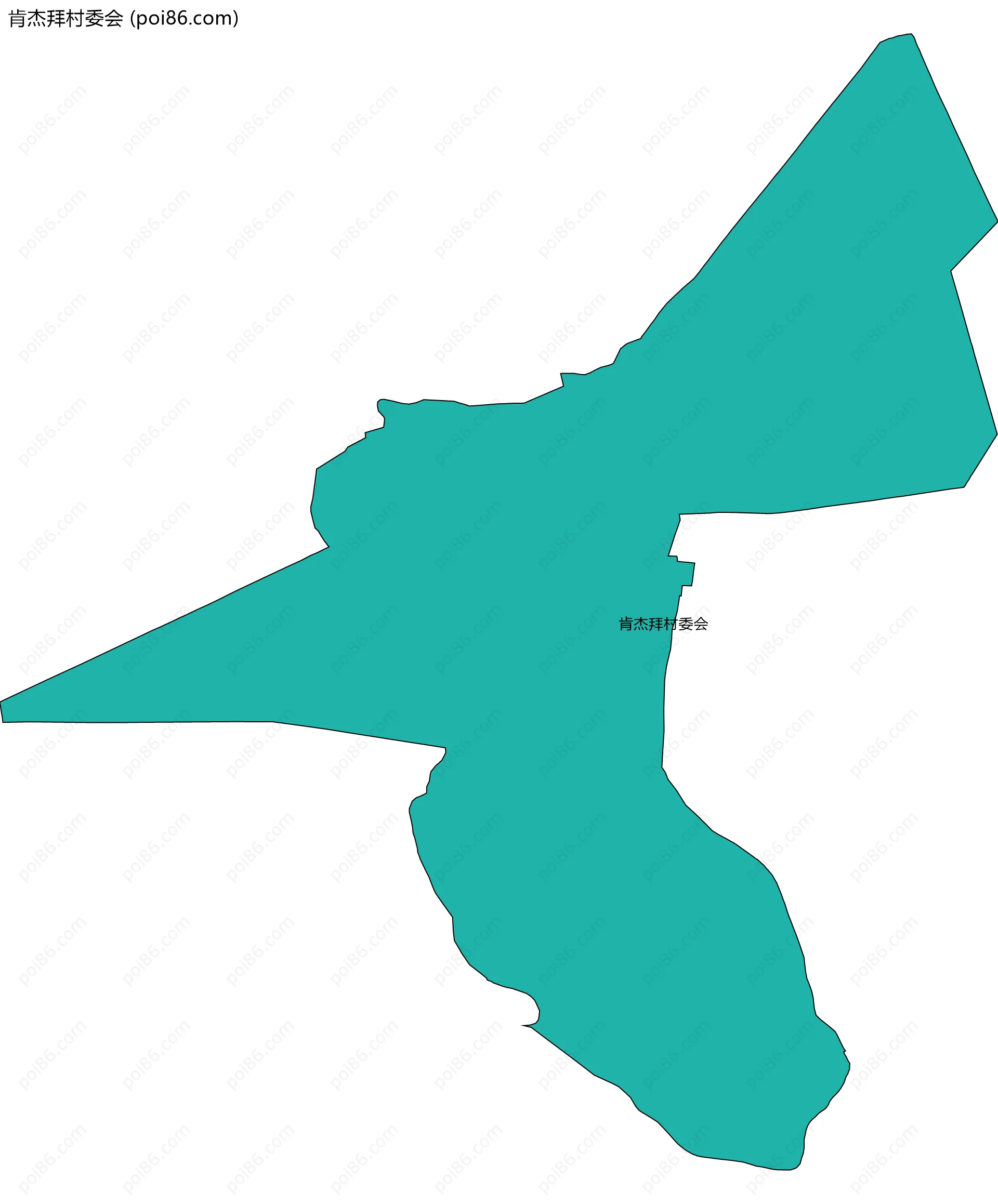 肯杰拜村委会边界地图