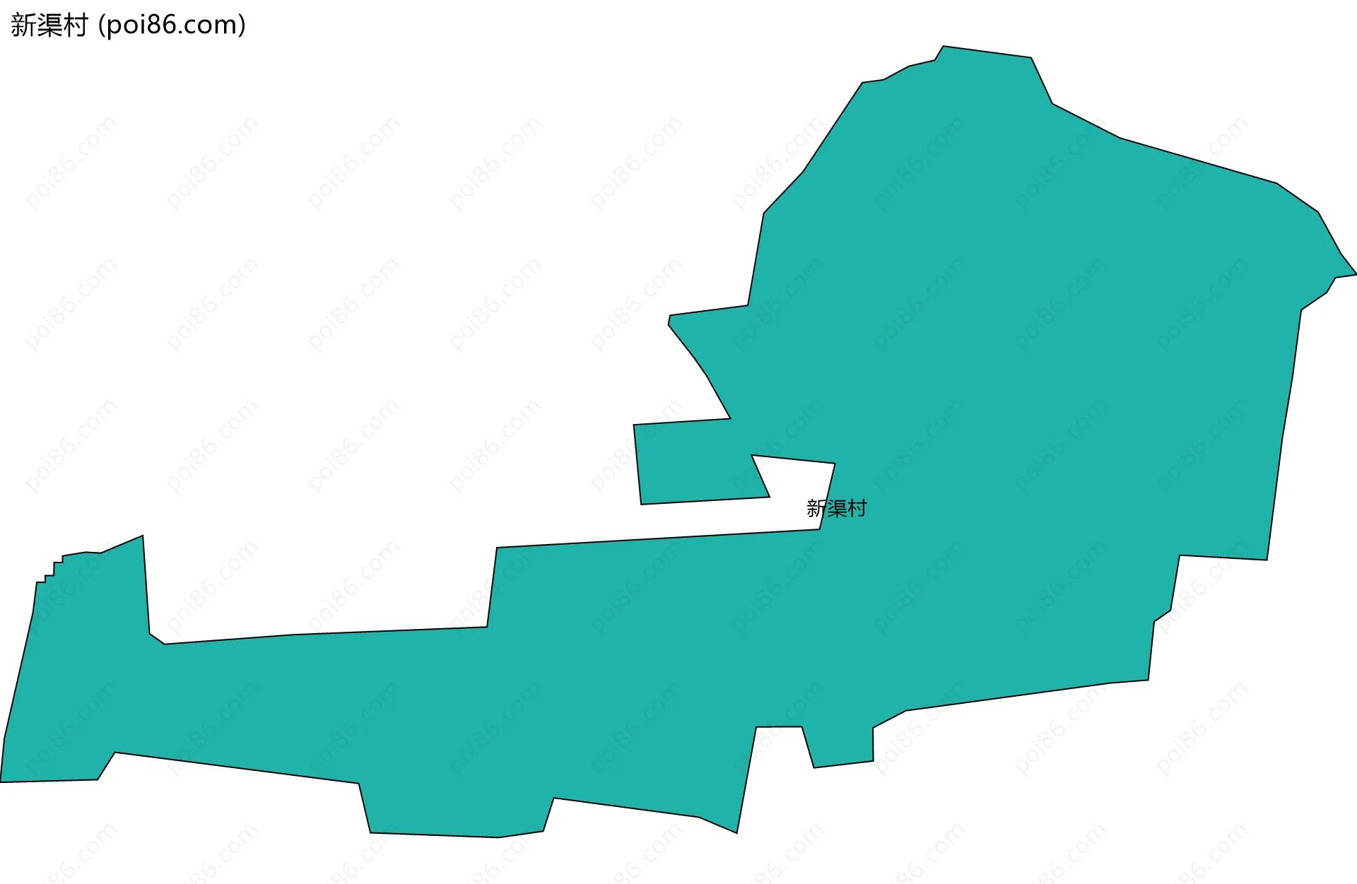 新渠村边界地图