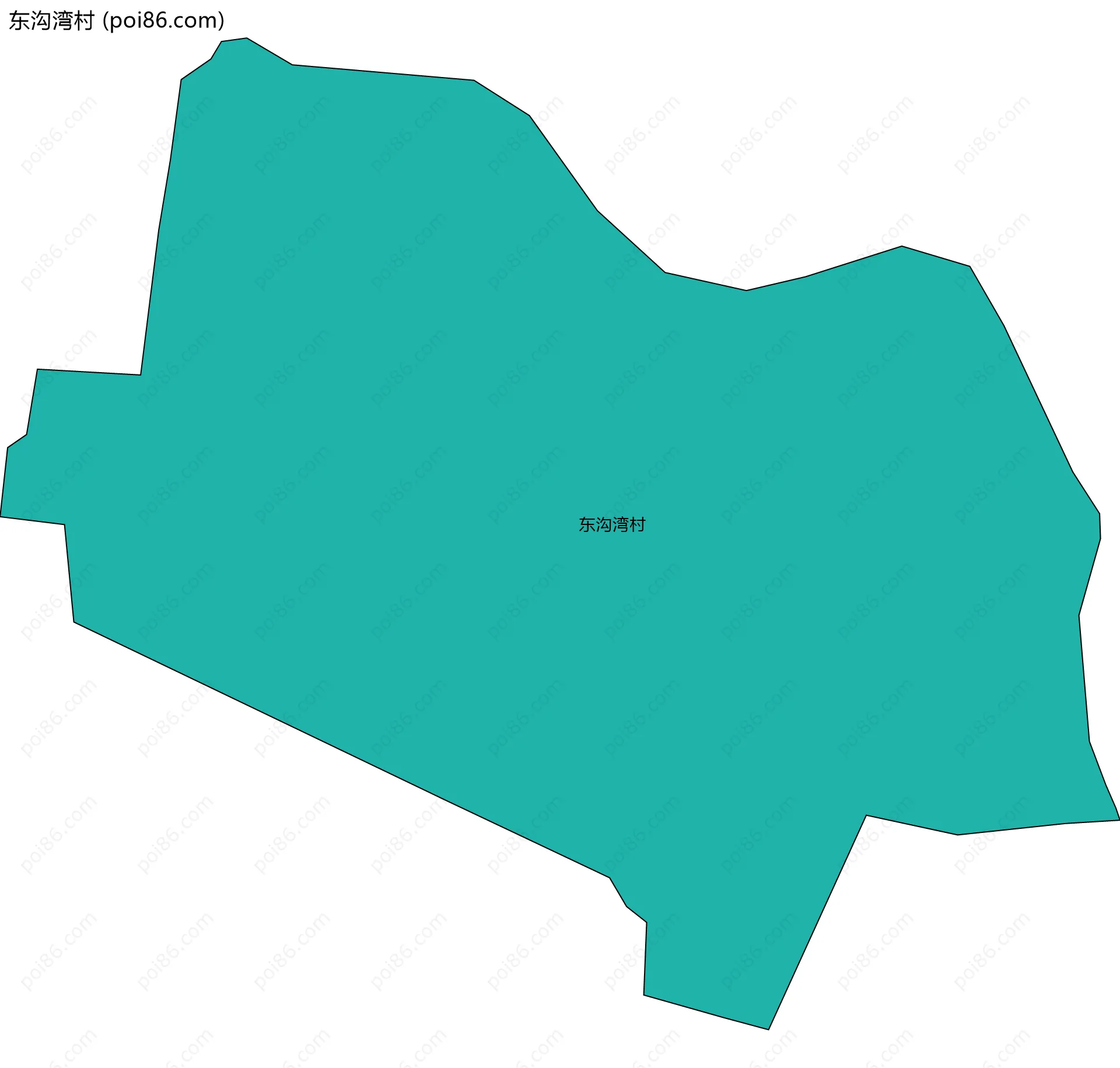 东沟湾村边界地图