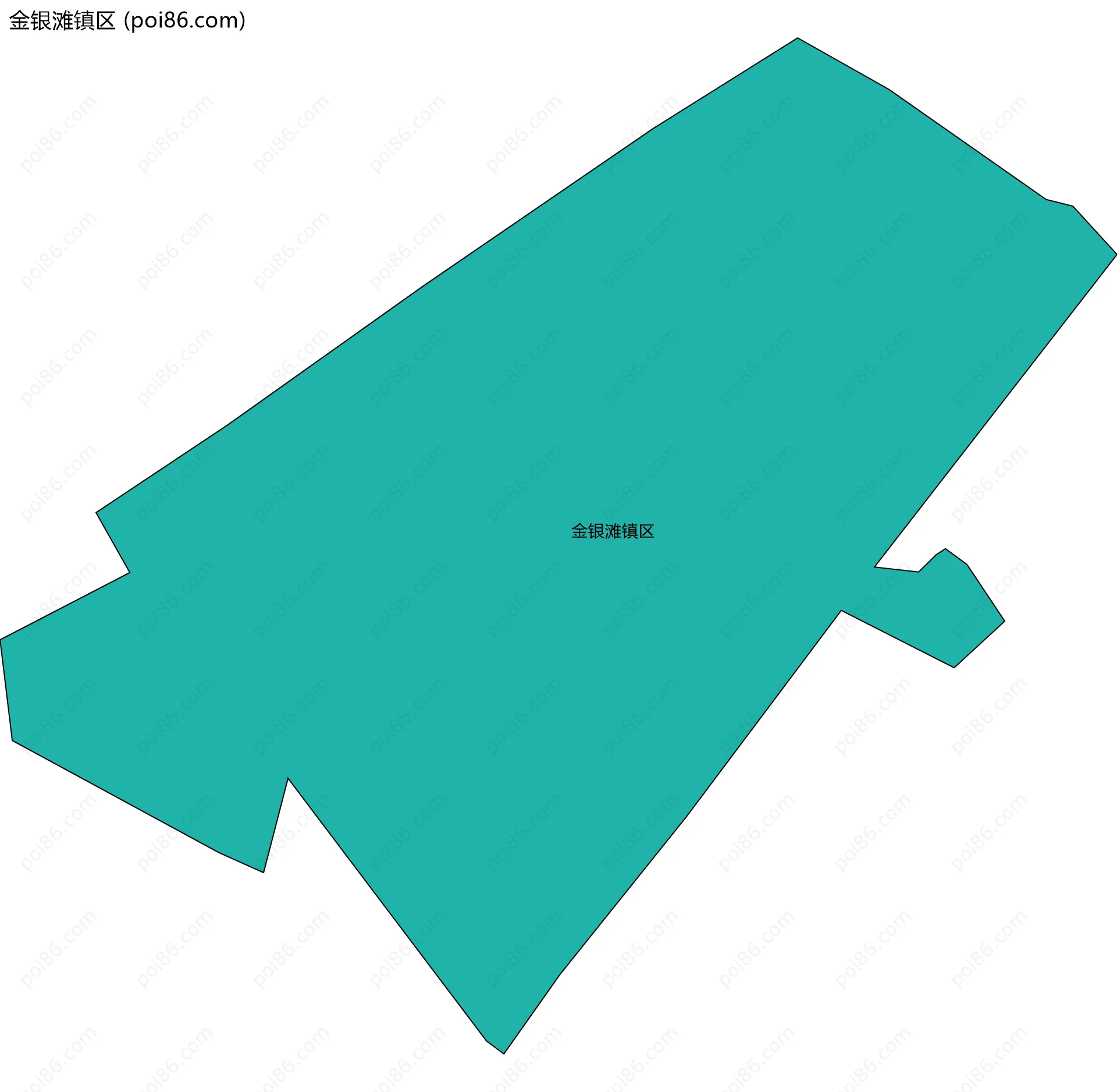 金银滩镇区边界地图