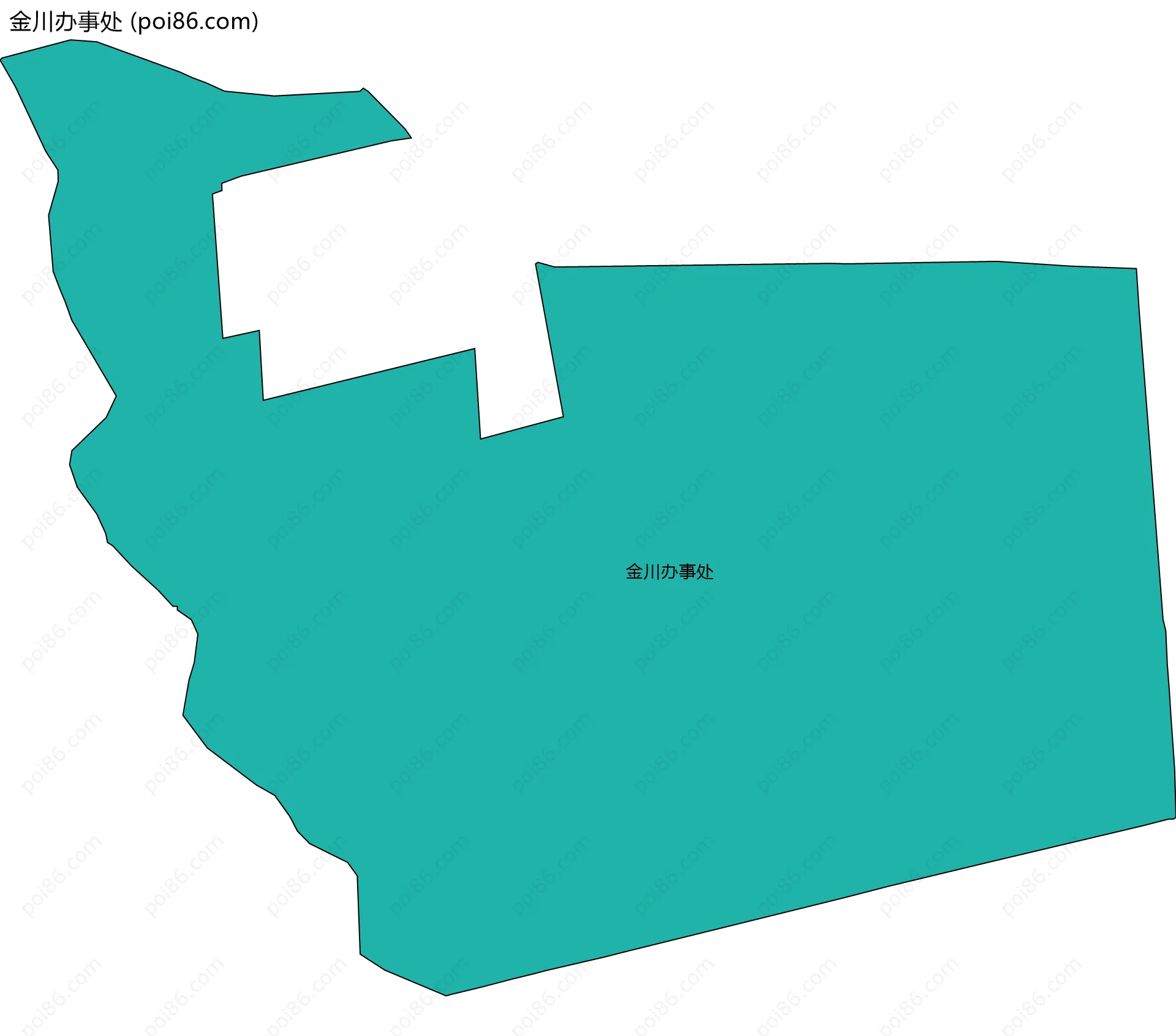 金川办事处边界地图