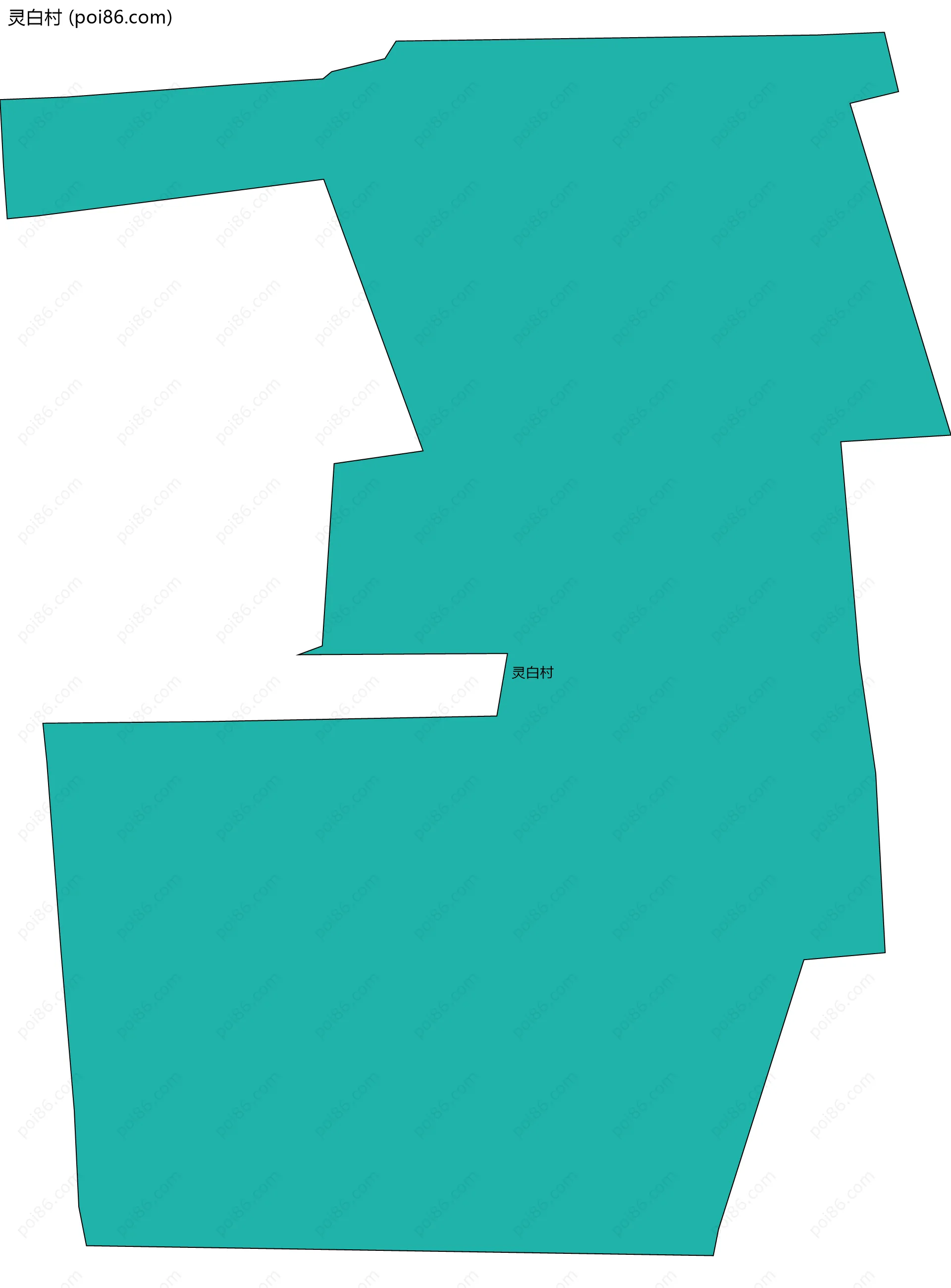 灵白村边界地图