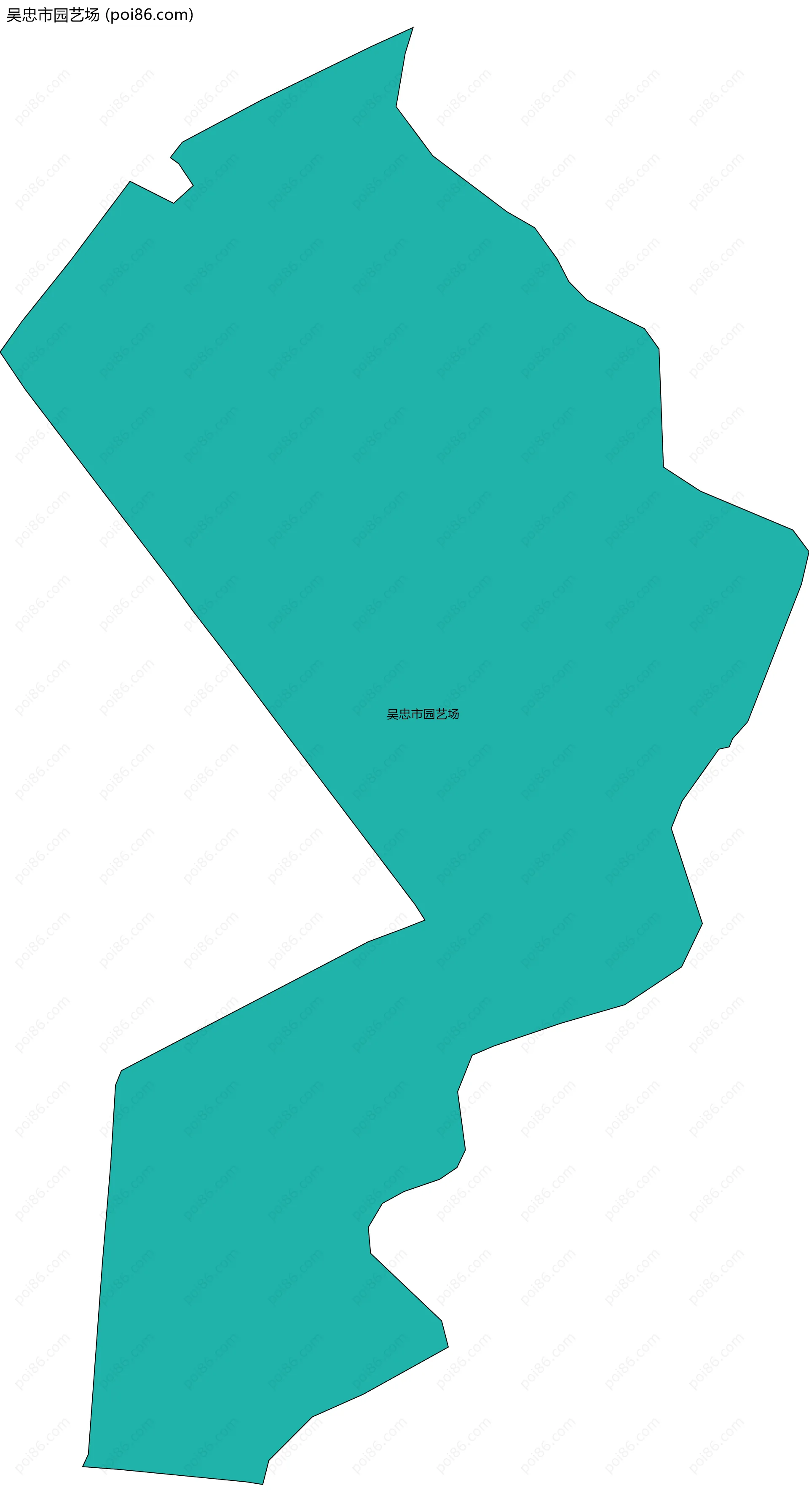 吴忠市园艺场边界地图