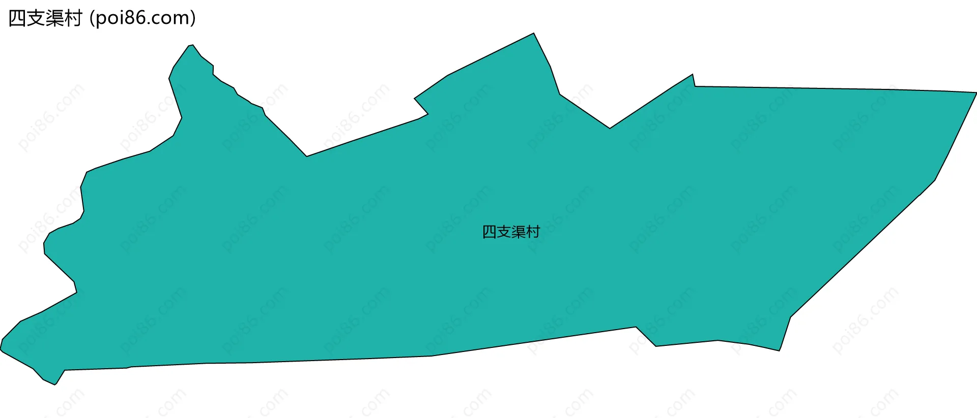 四支渠村边界地图