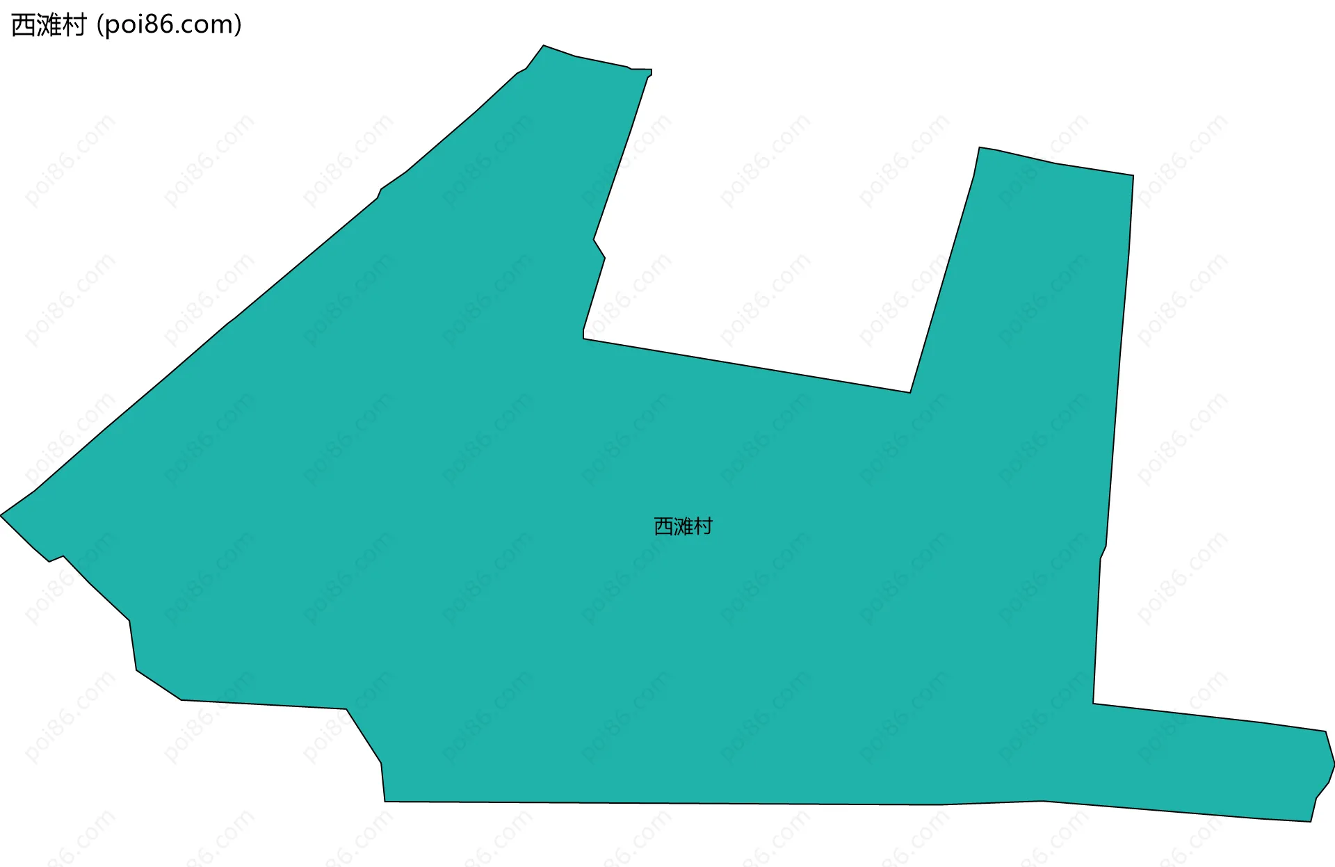 西滩村边界地图