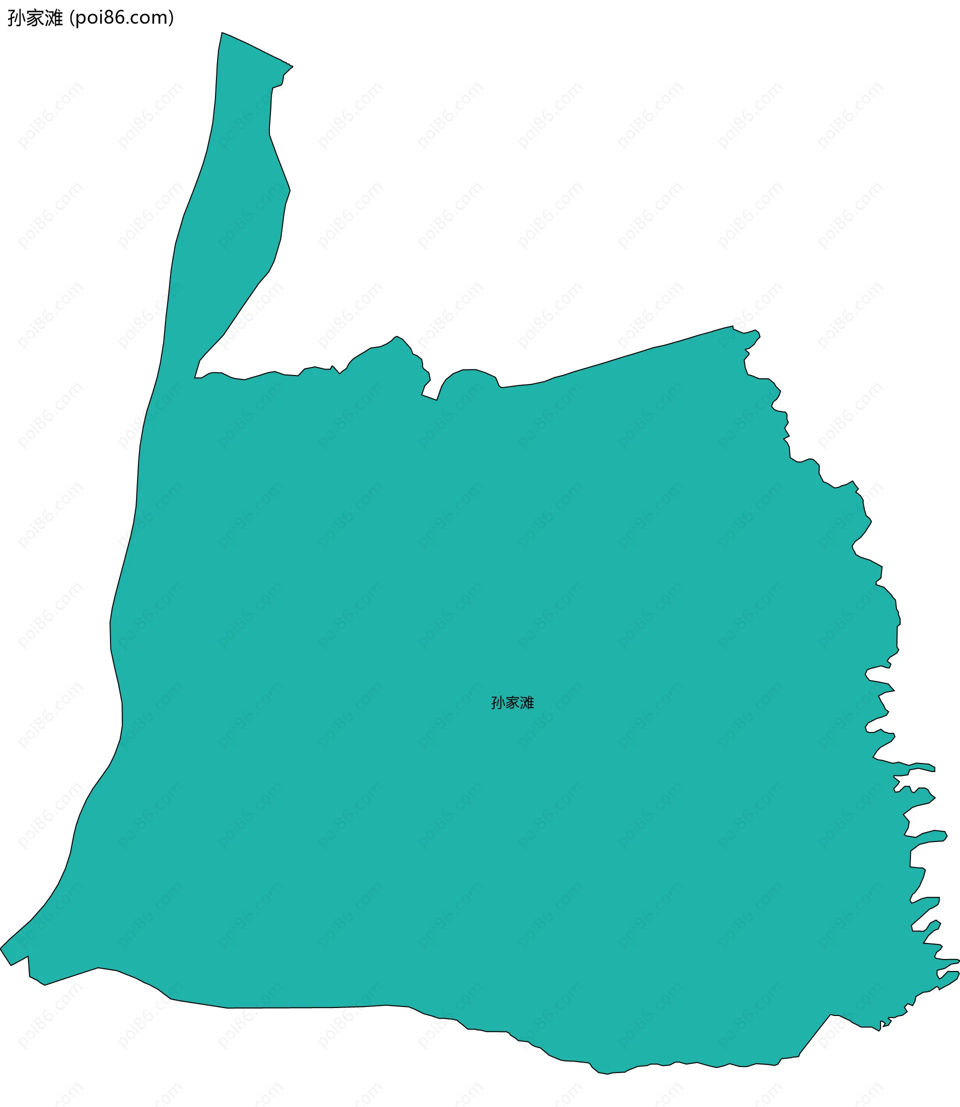 孙家滩边界地图