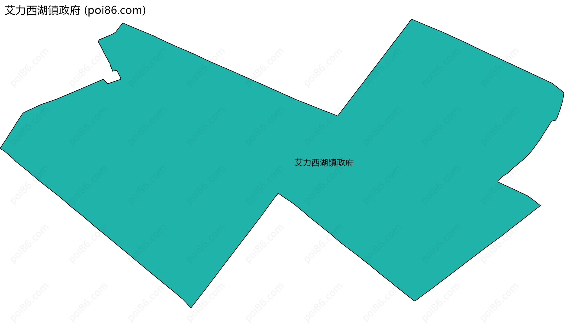 艾力西湖镇政府边界地图