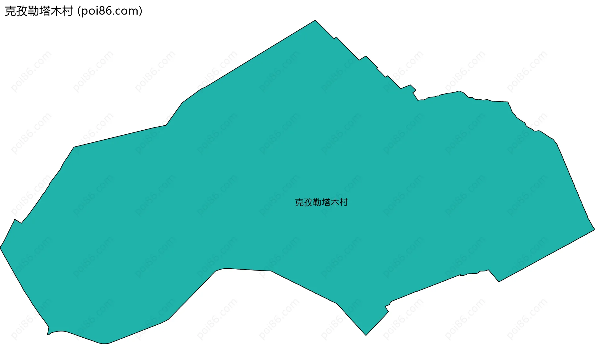克孜勒塔木村边界地图