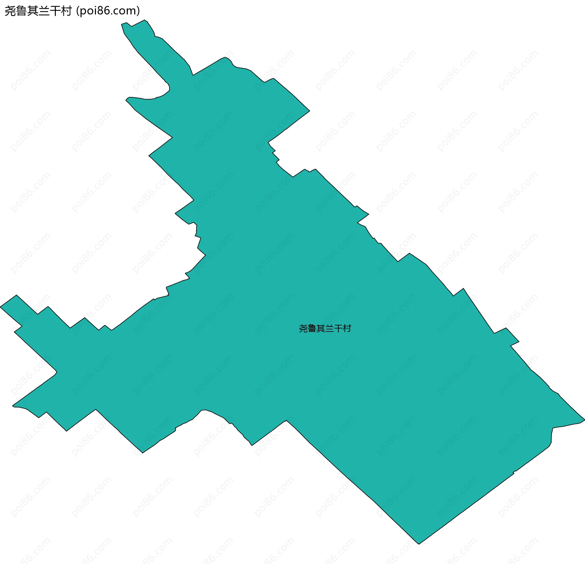 尧鲁其兰干村边界地图