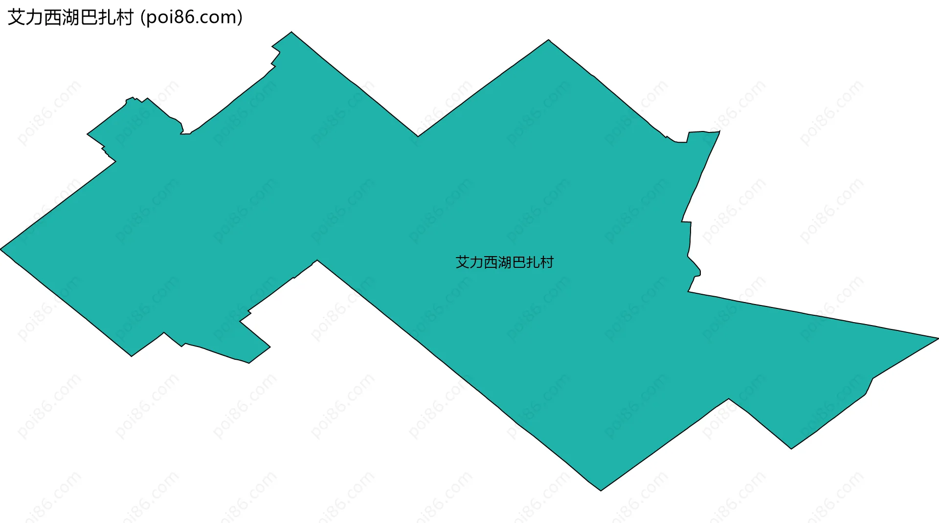 艾力西湖巴扎村边界地图
