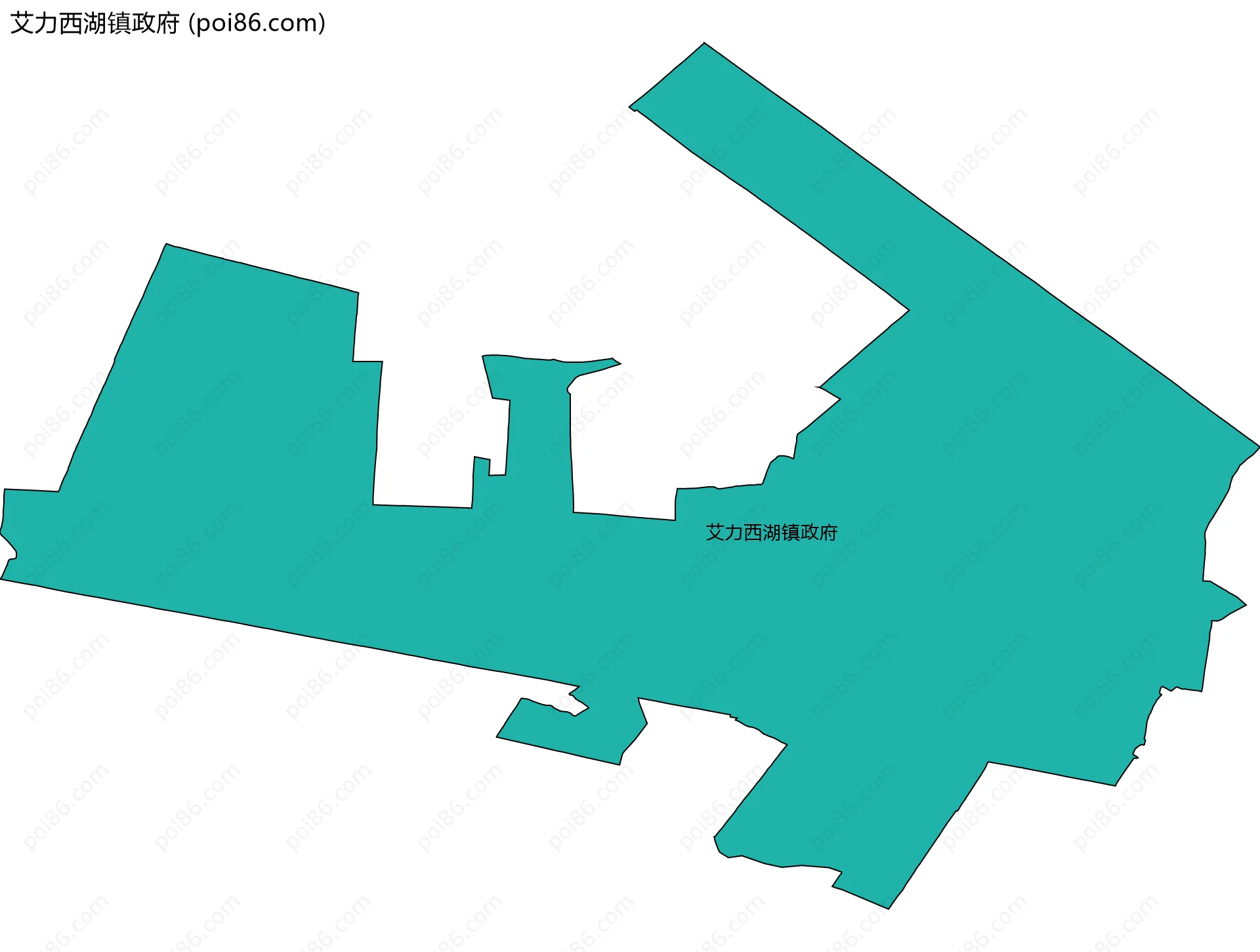 艾力西湖镇政府边界地图