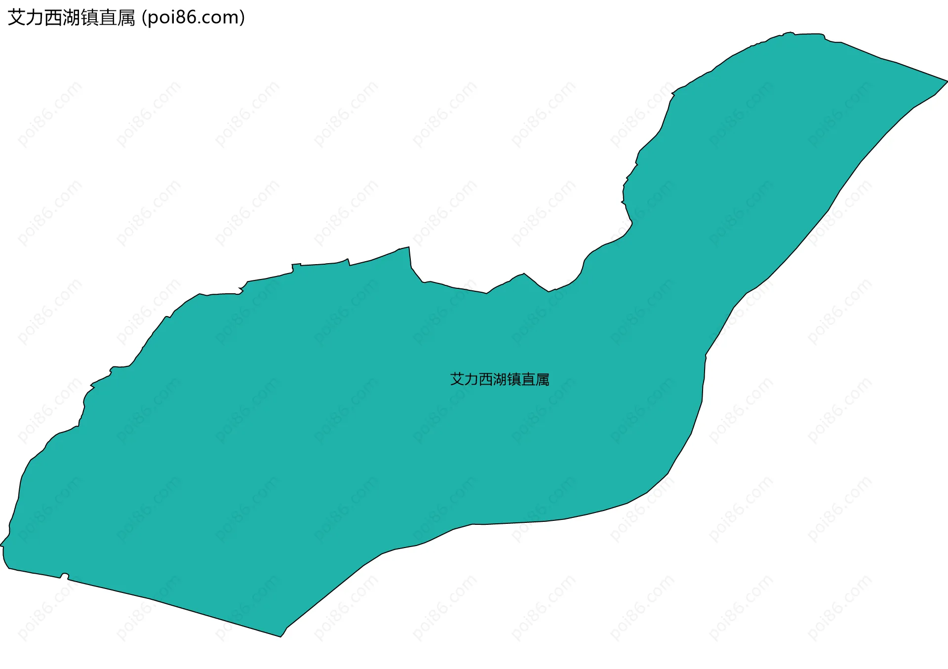 艾力西湖镇直属边界地图
