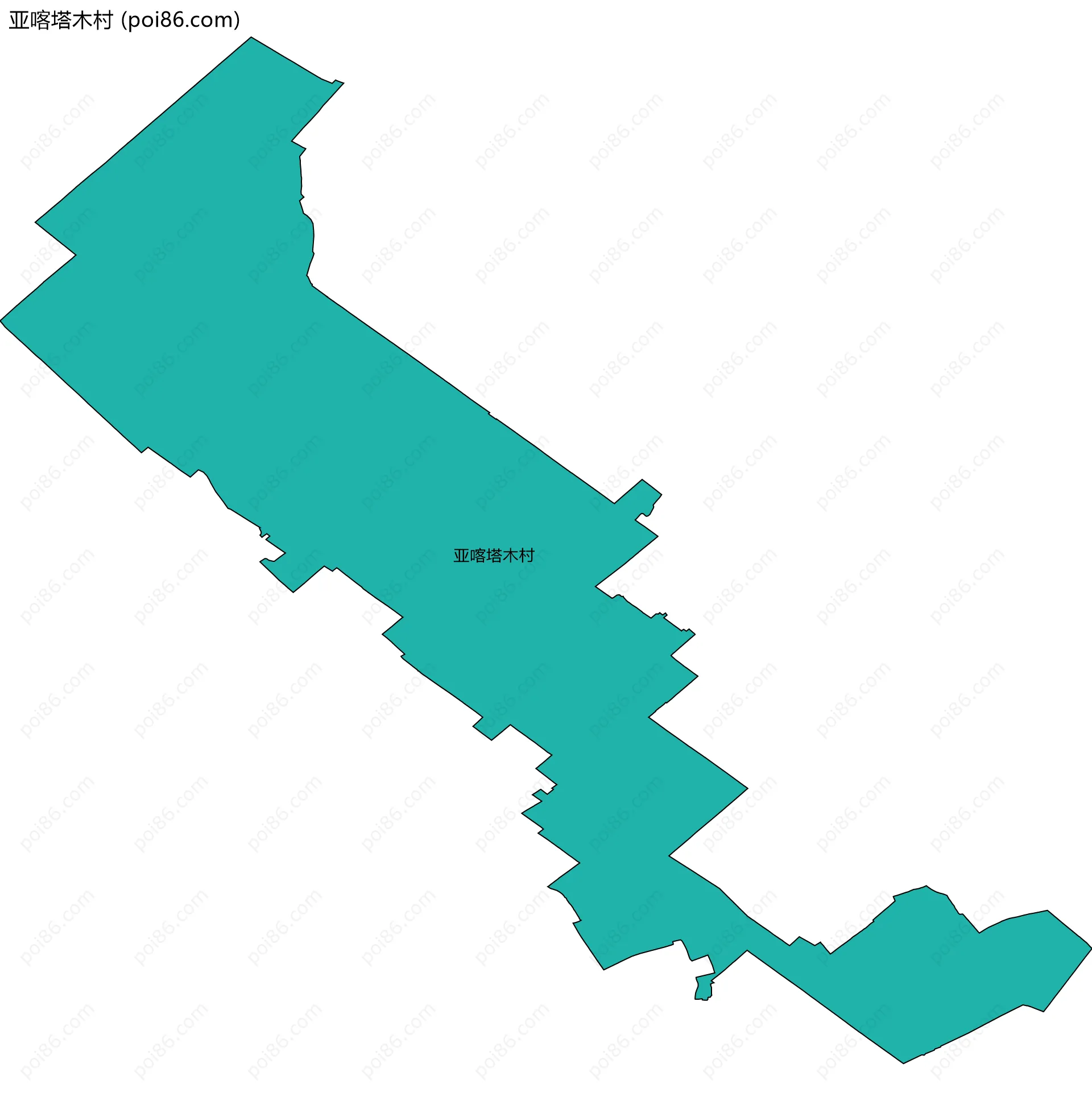 亚喀塔木村边界地图