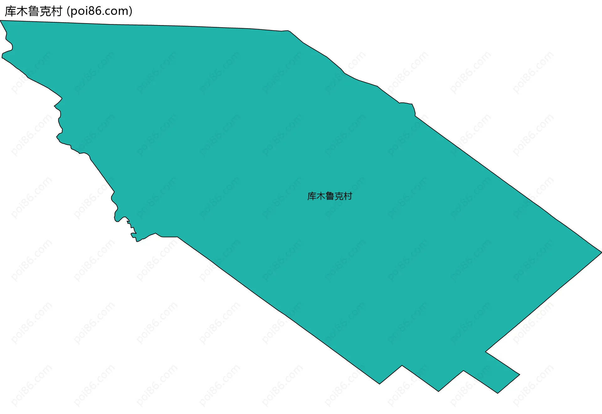 库木鲁克村边界地图