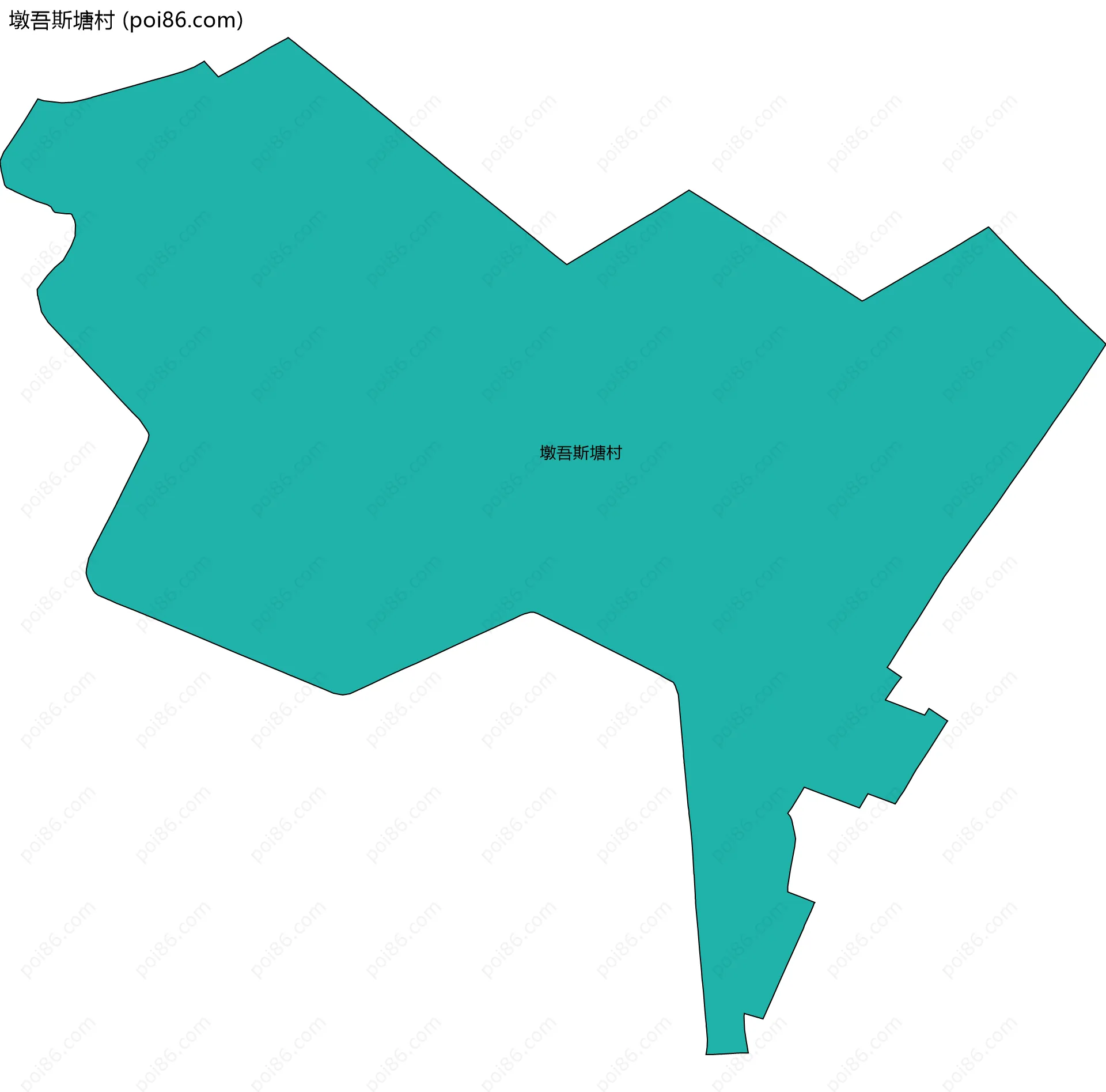 墩吾斯塘村边界地图
