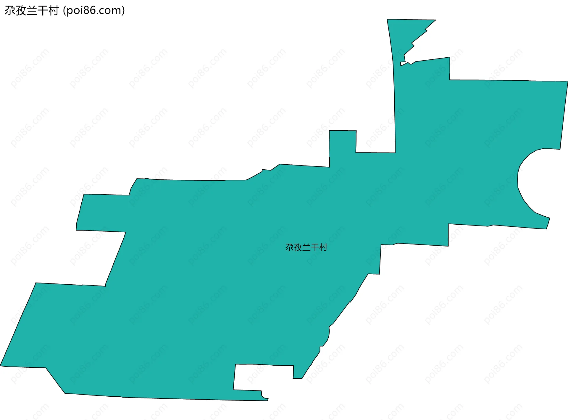 尕孜兰干村边界地图