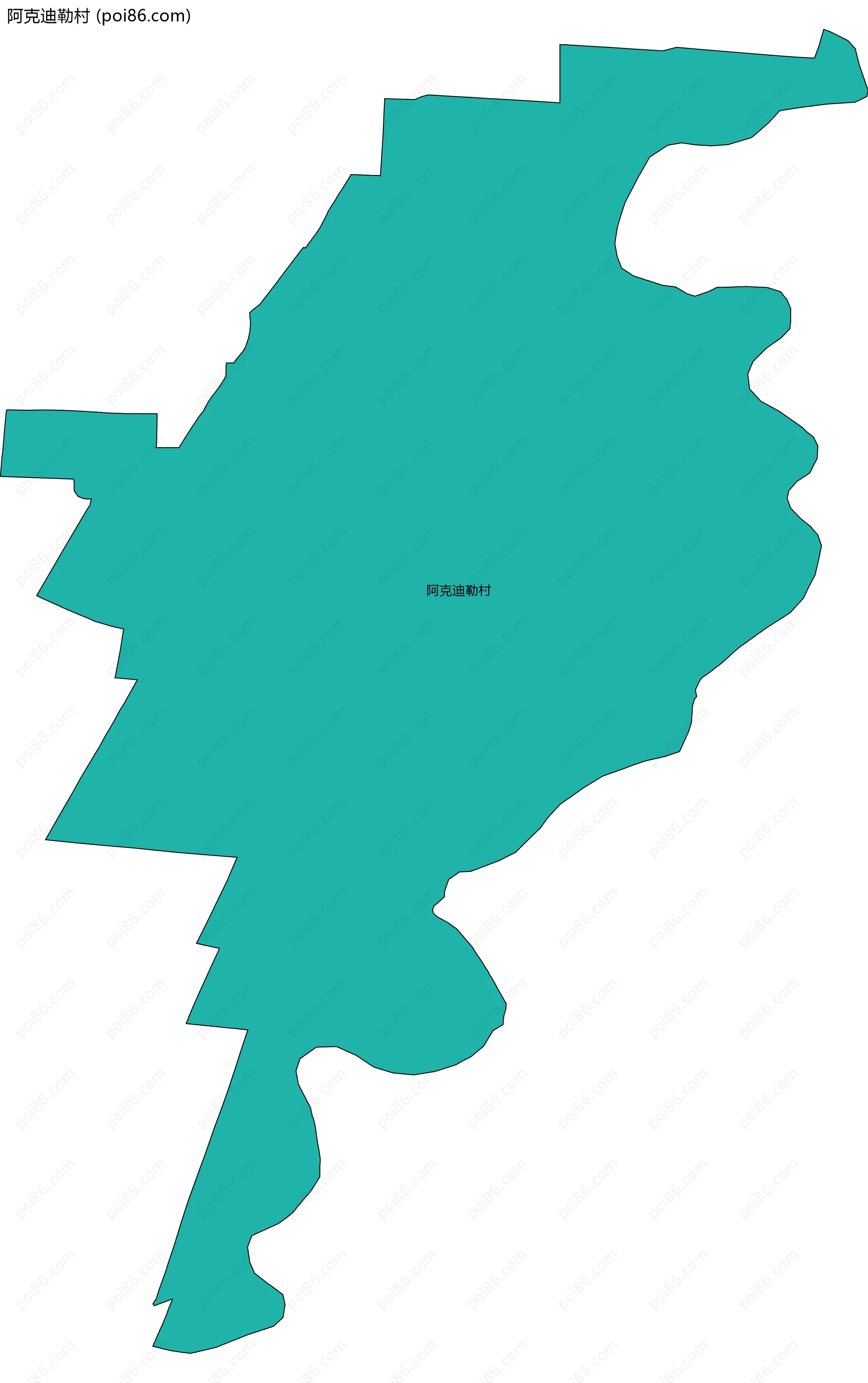 阿克迪勒村边界地图