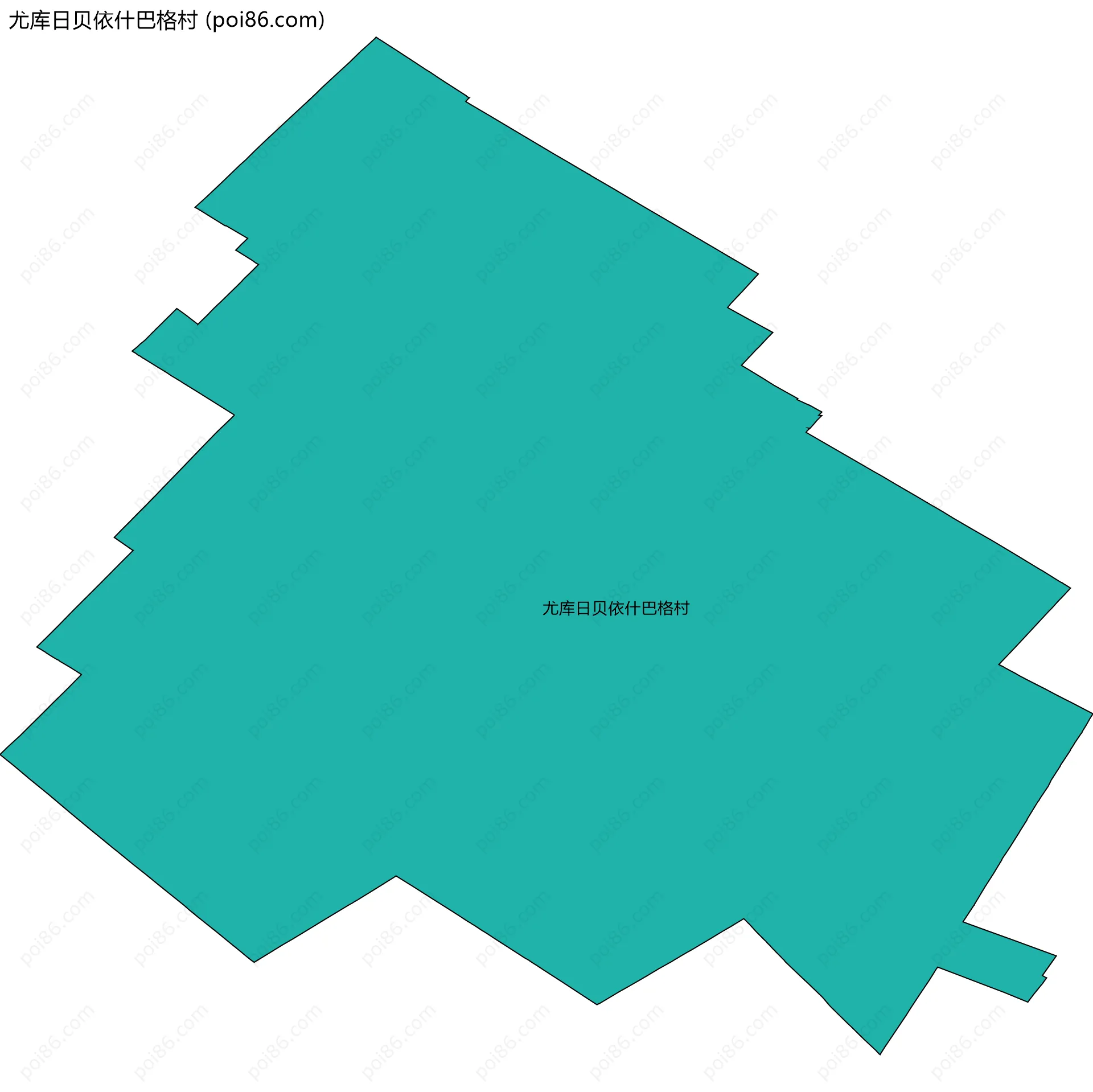 尤库日贝依什巴格村边界地图