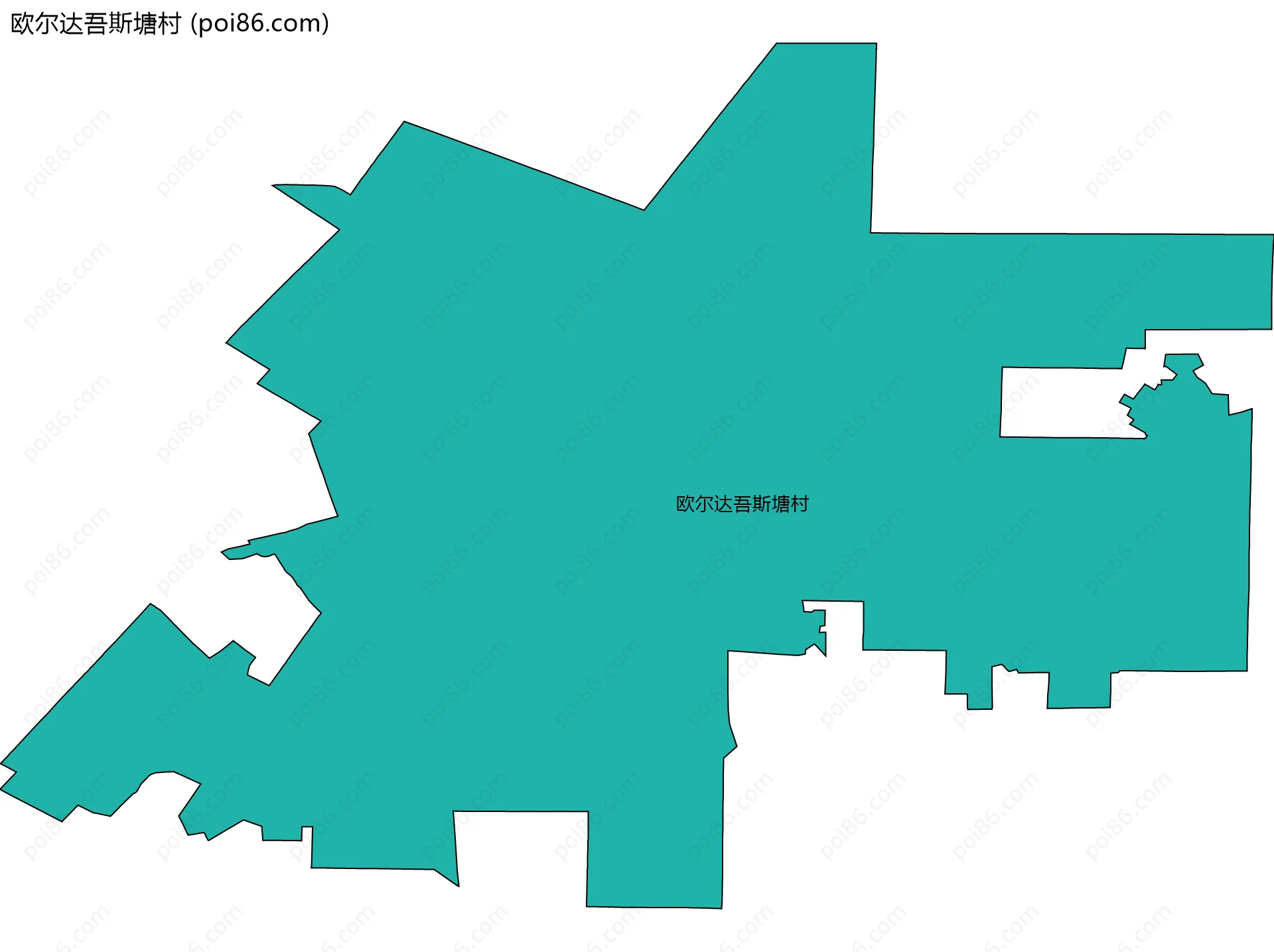 欧尔达吾斯塘村边界地图