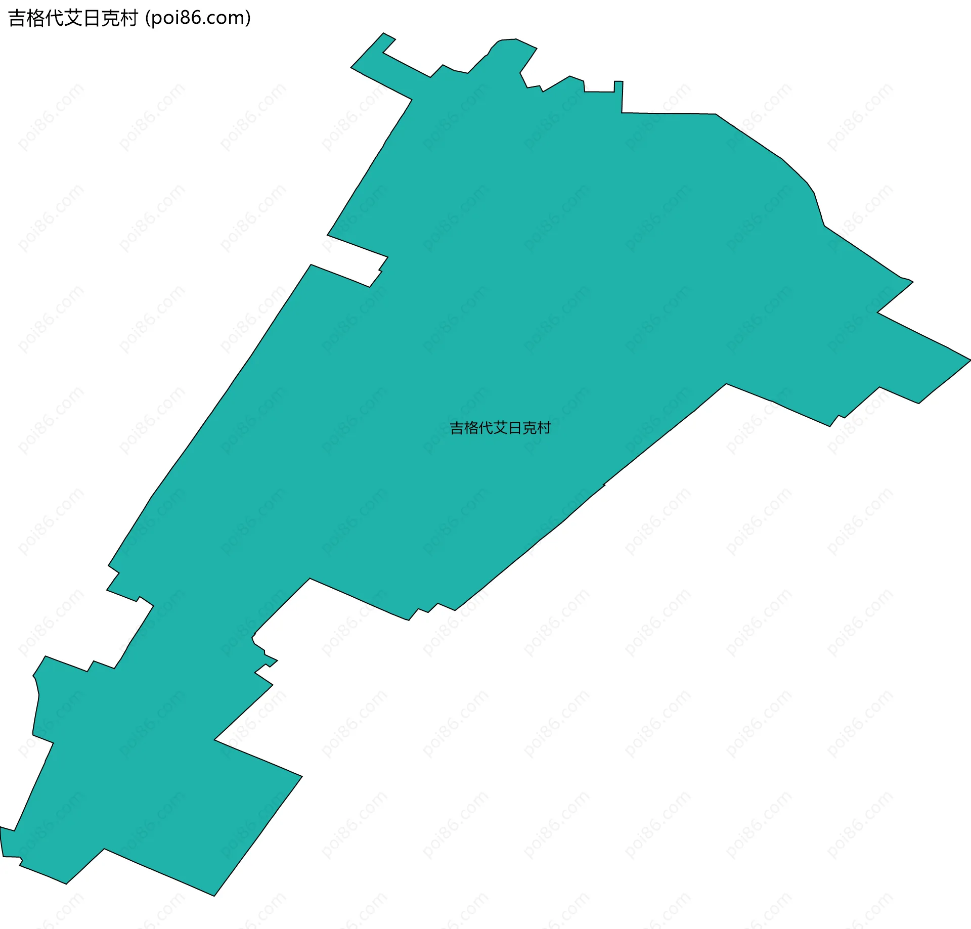 吉格代艾日克村边界地图