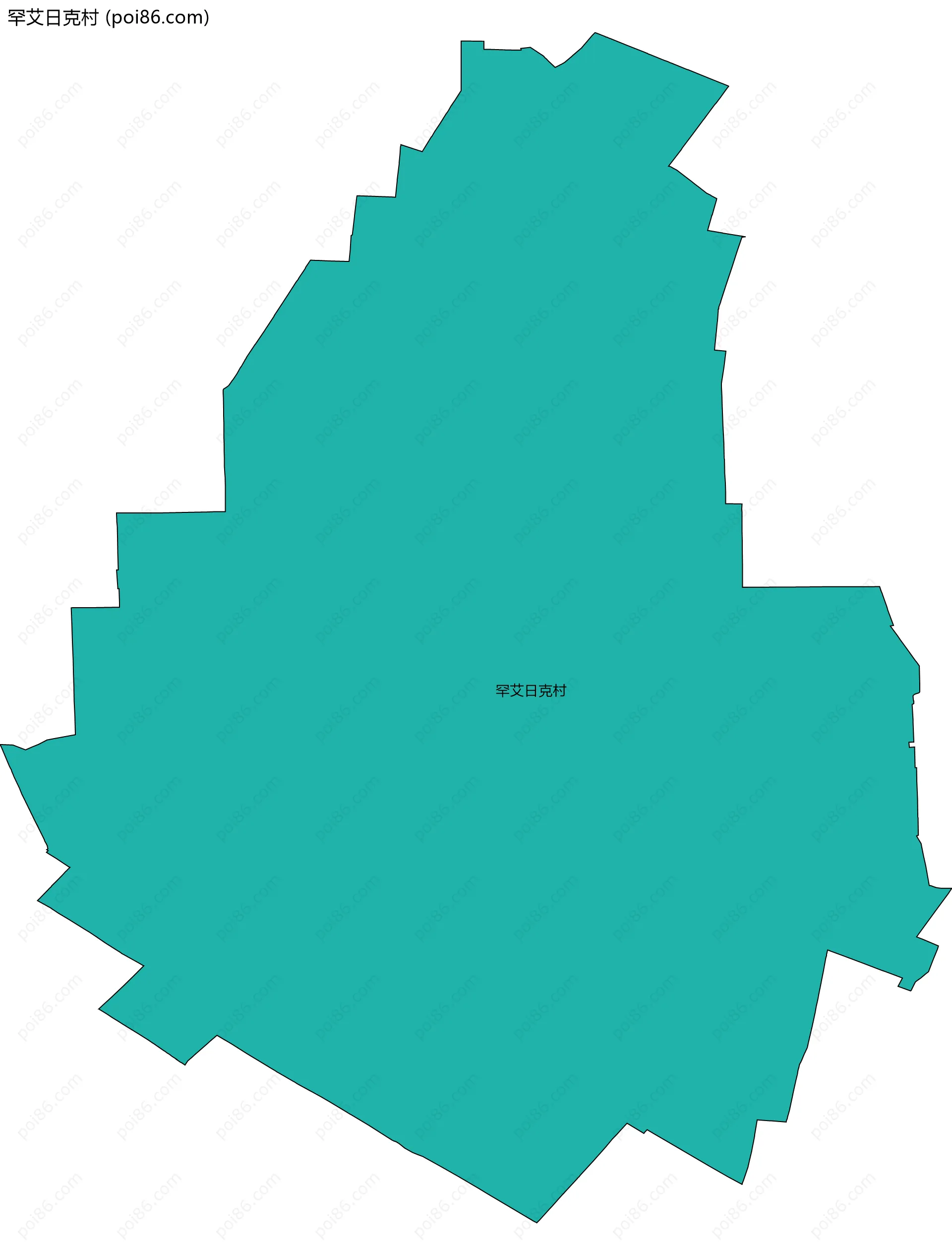 罕艾日克村边界地图